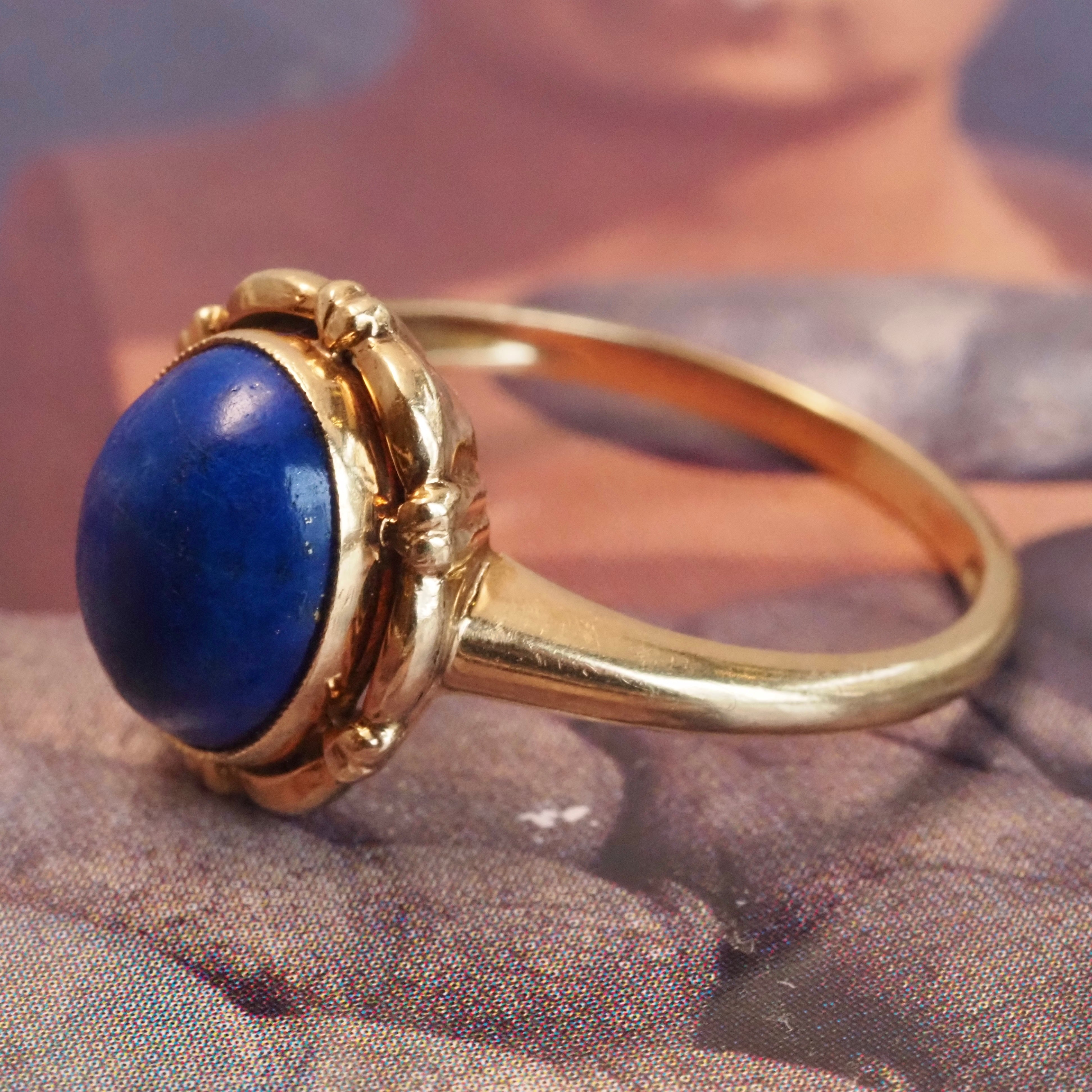 Vintage Lapis 14k Gold Ring