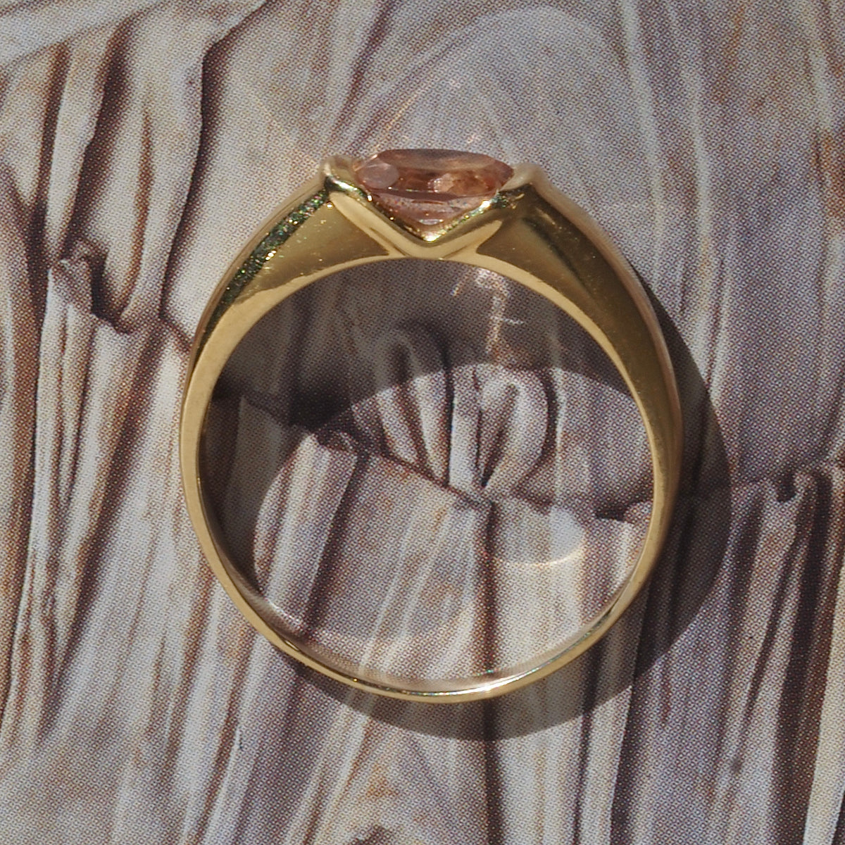 Vintage Imperial Topaz 18k Gold Ring