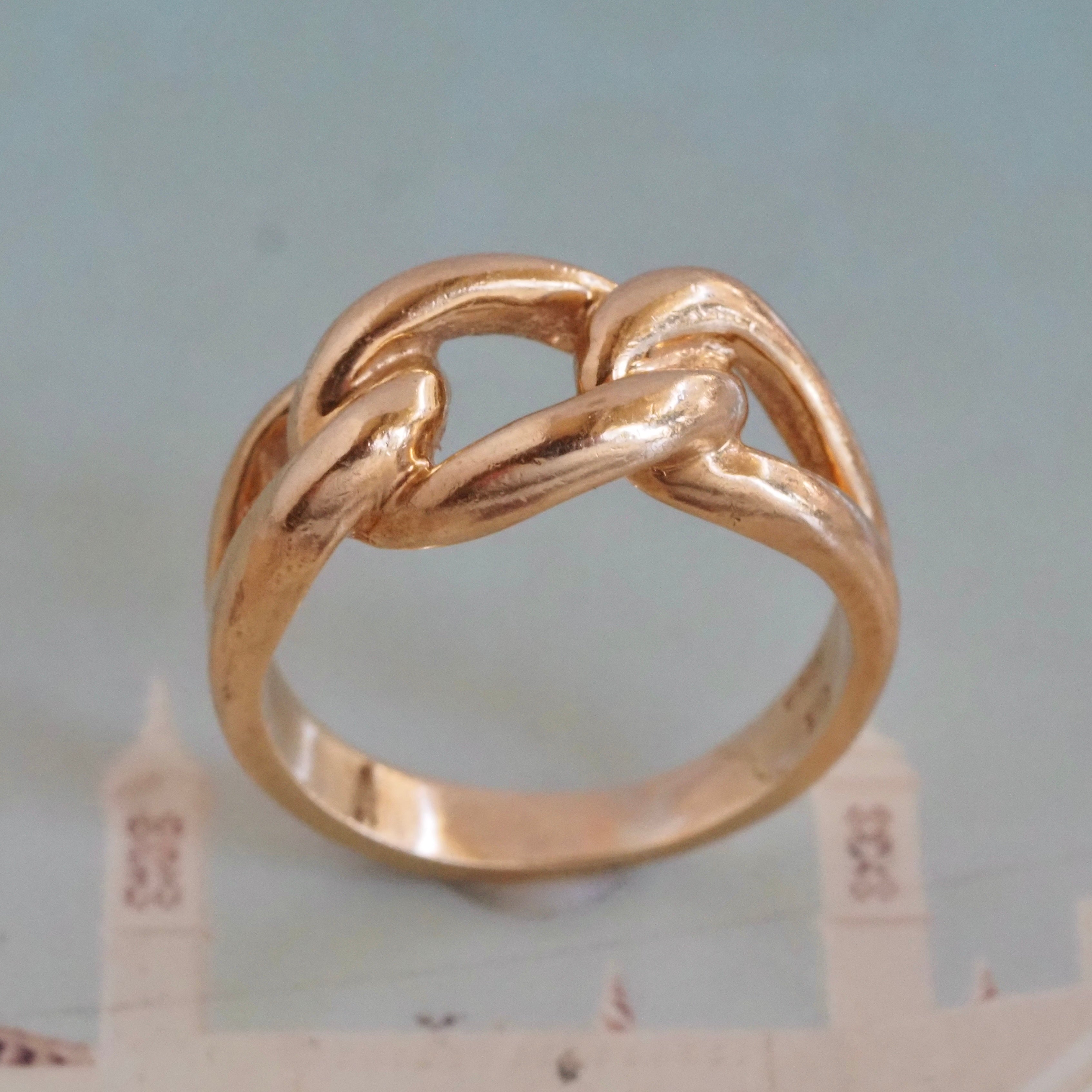 Vintage Curb Knot 14k Gold Ring
