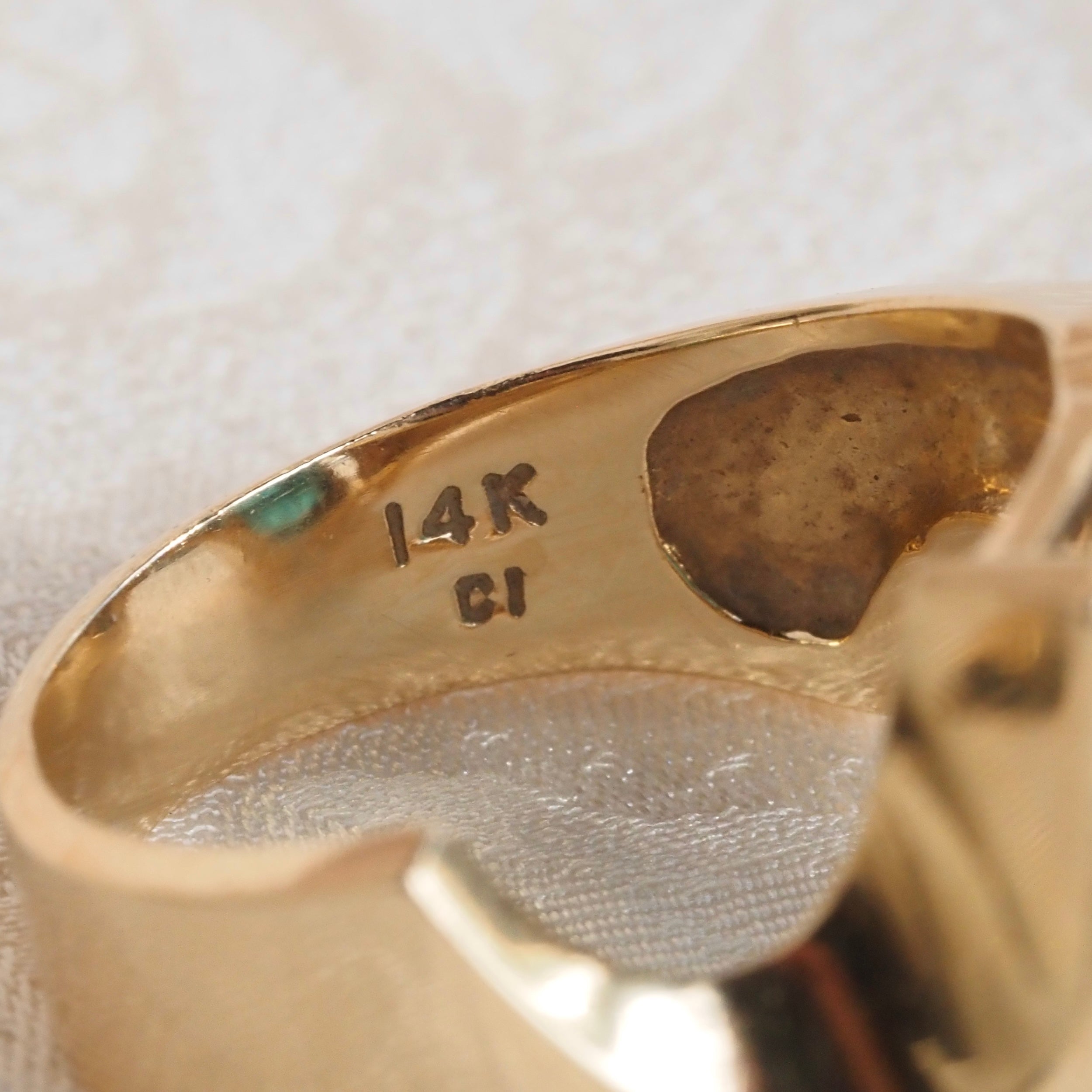 Vintage Indicolite Tourmaline 14k Gold Ring