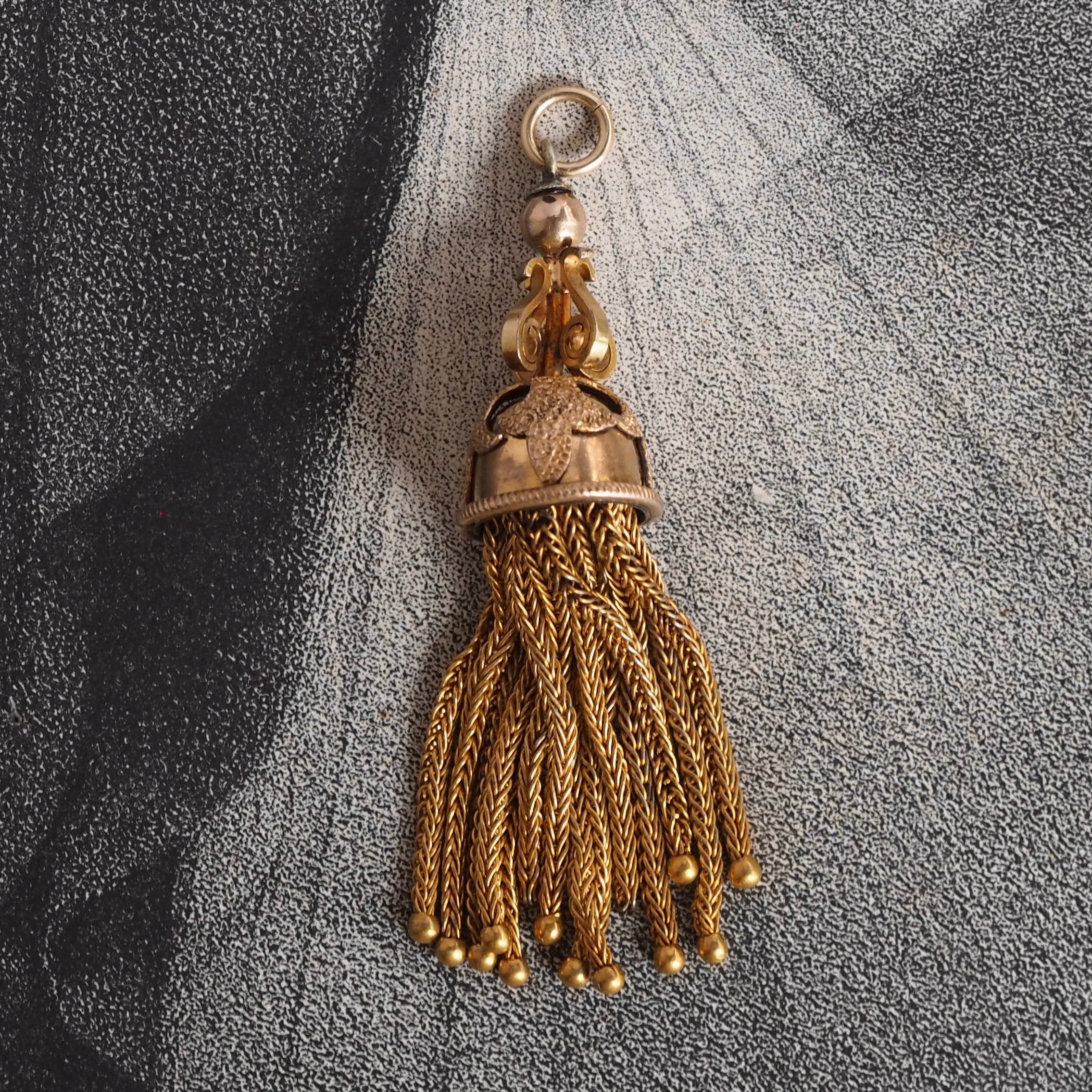 Antique Victorian 14k Gold Tassel With Cap