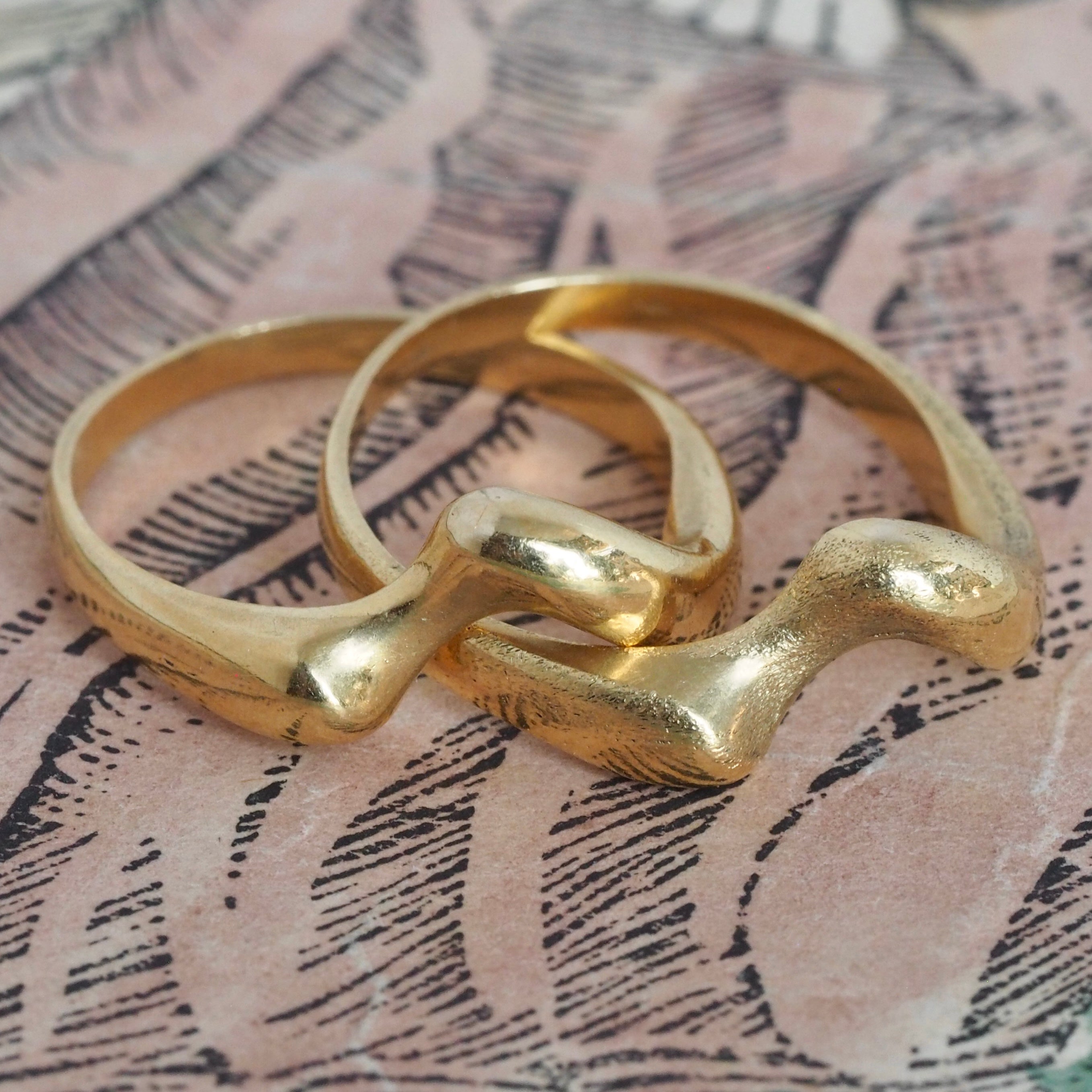 Vintage Portuguese 19k Gold Puzzle Ring