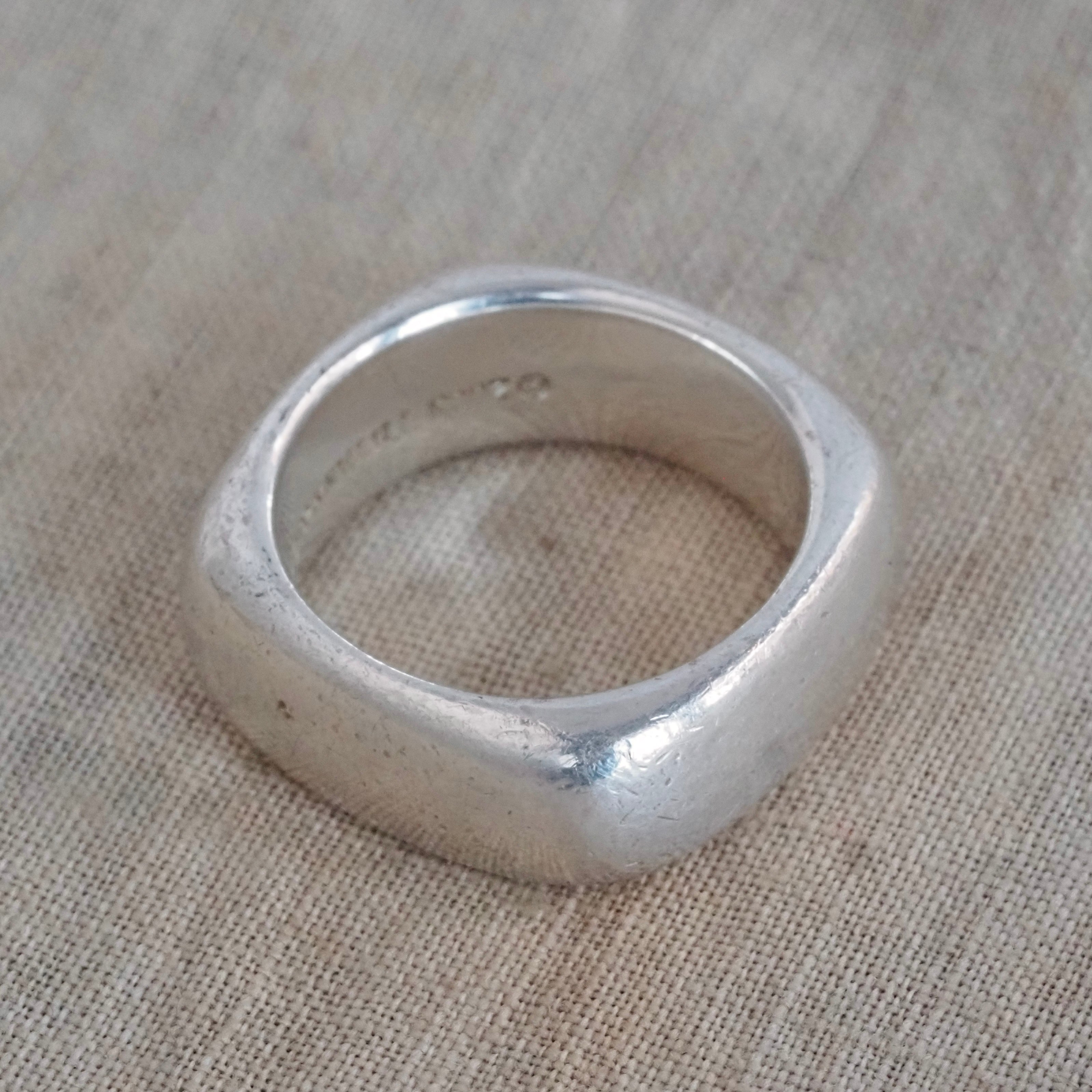 Vintage Tiffany Sterling Silver Squared Band