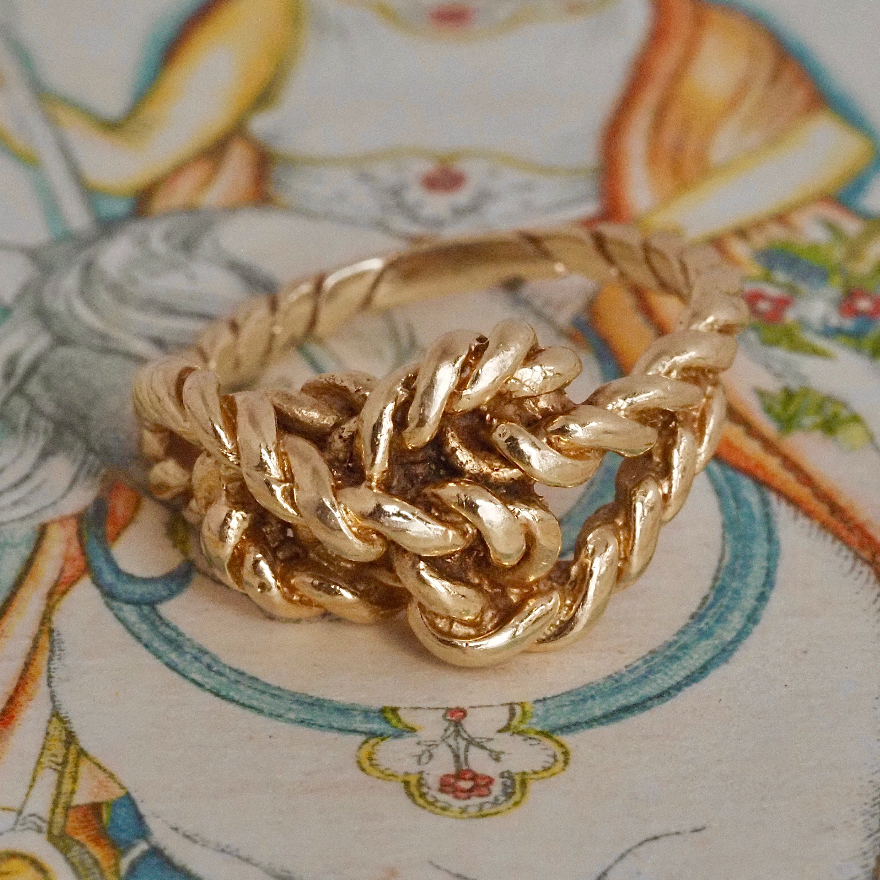Vintage Twisted Knot 14k Gold Ring