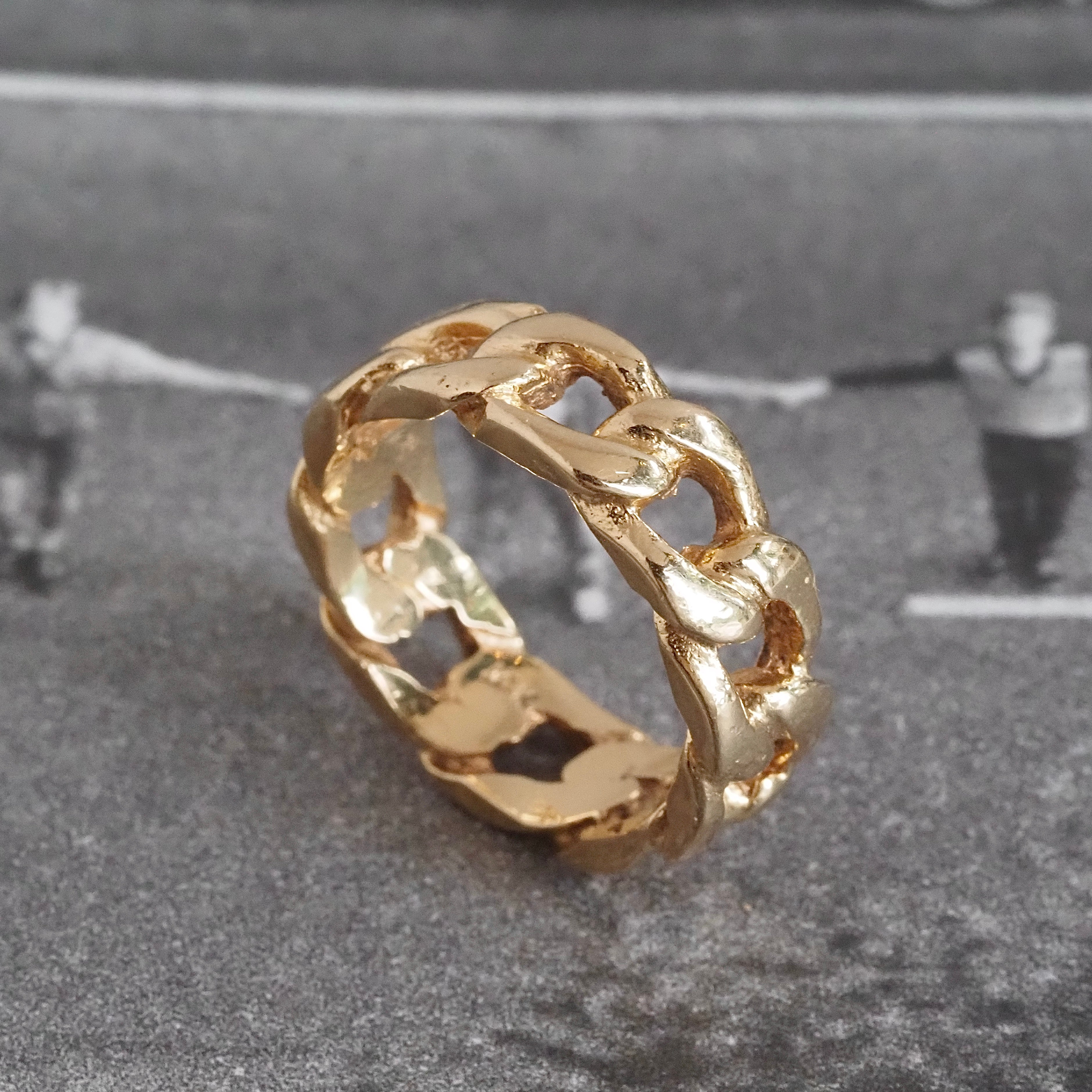Vintage Curb Link 14k Gold Ring