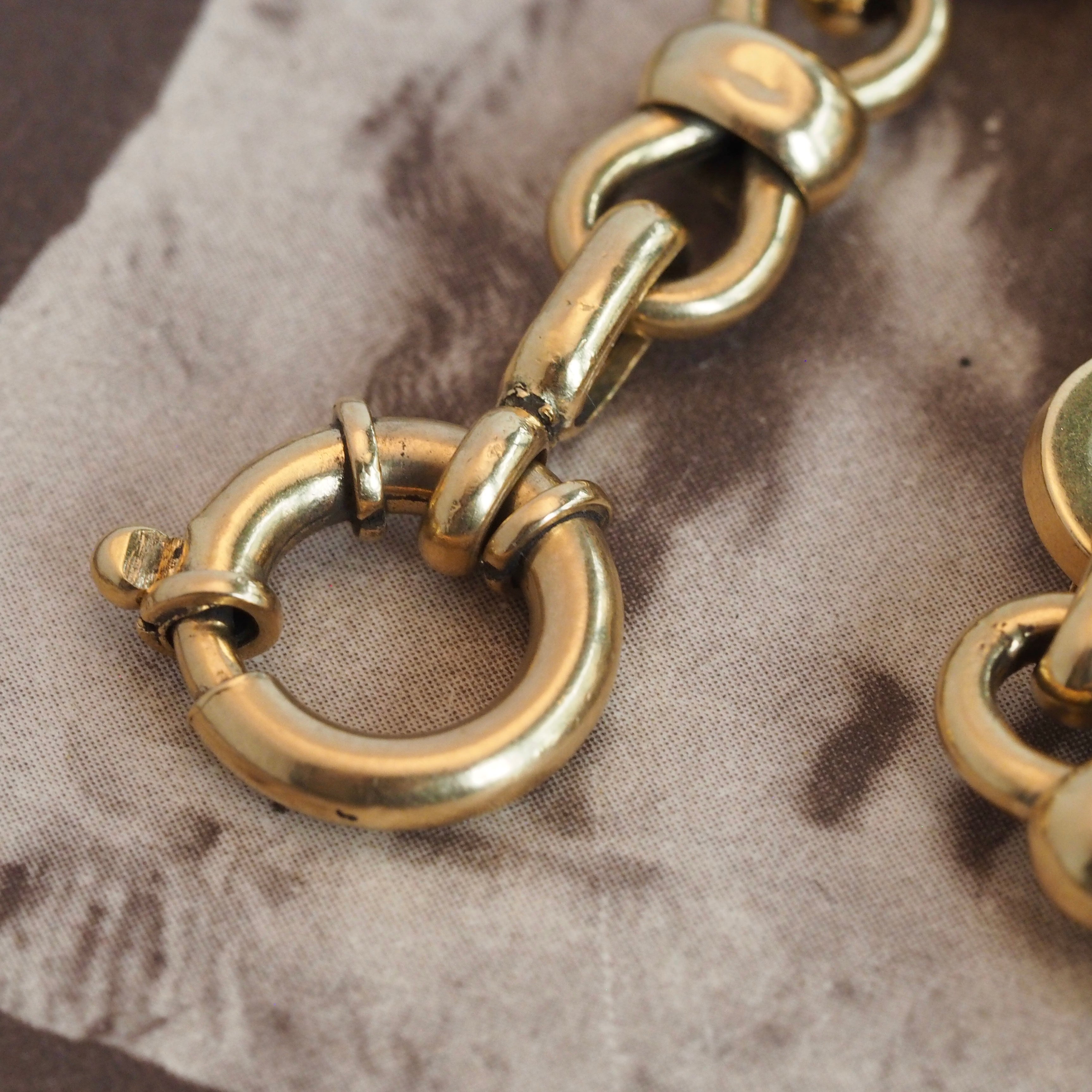 Vintage Portuguese 19k Gold Bow Tie Link Chain Bracelet