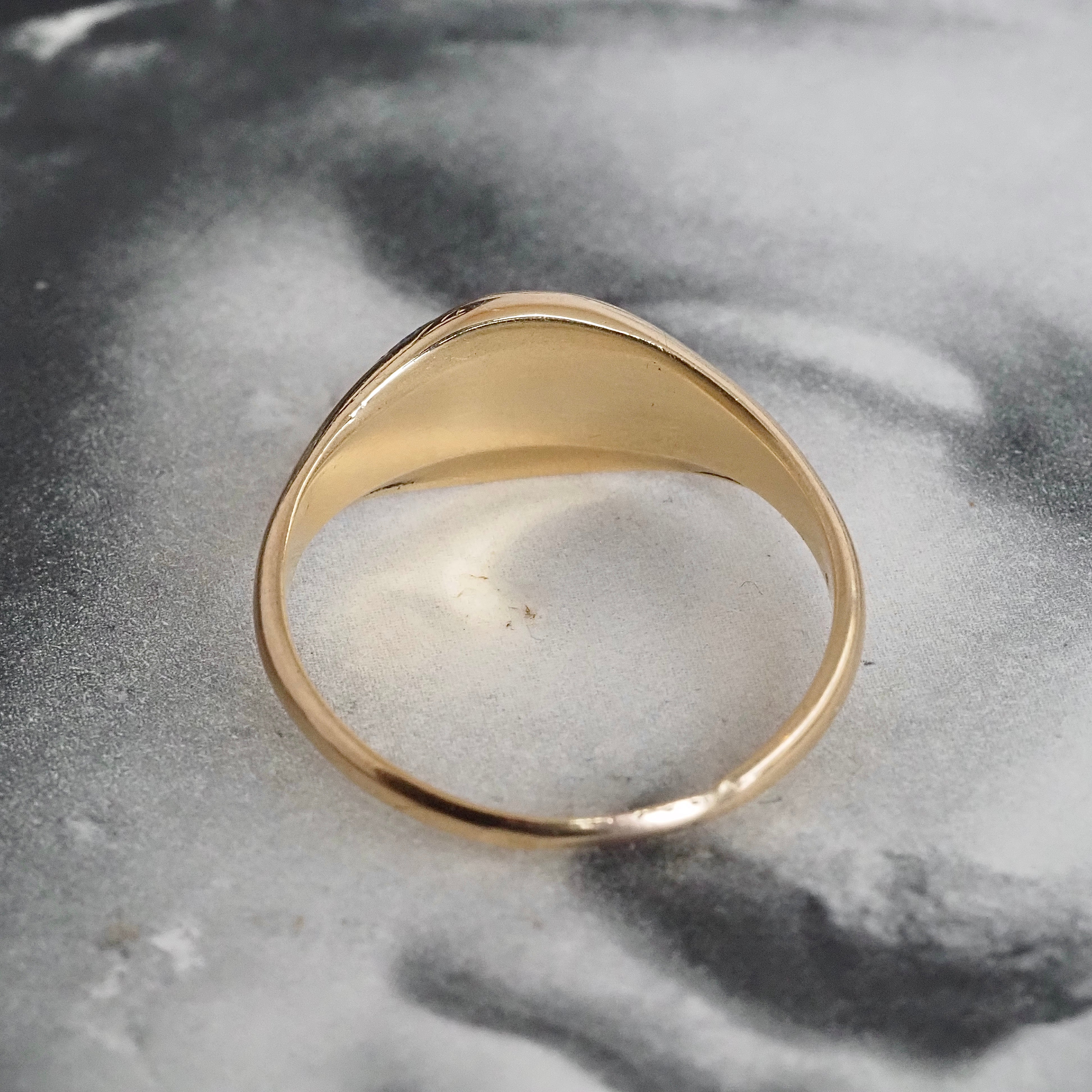 Antique French Rose Cut Diamond Trilogy 18k Gold Ring