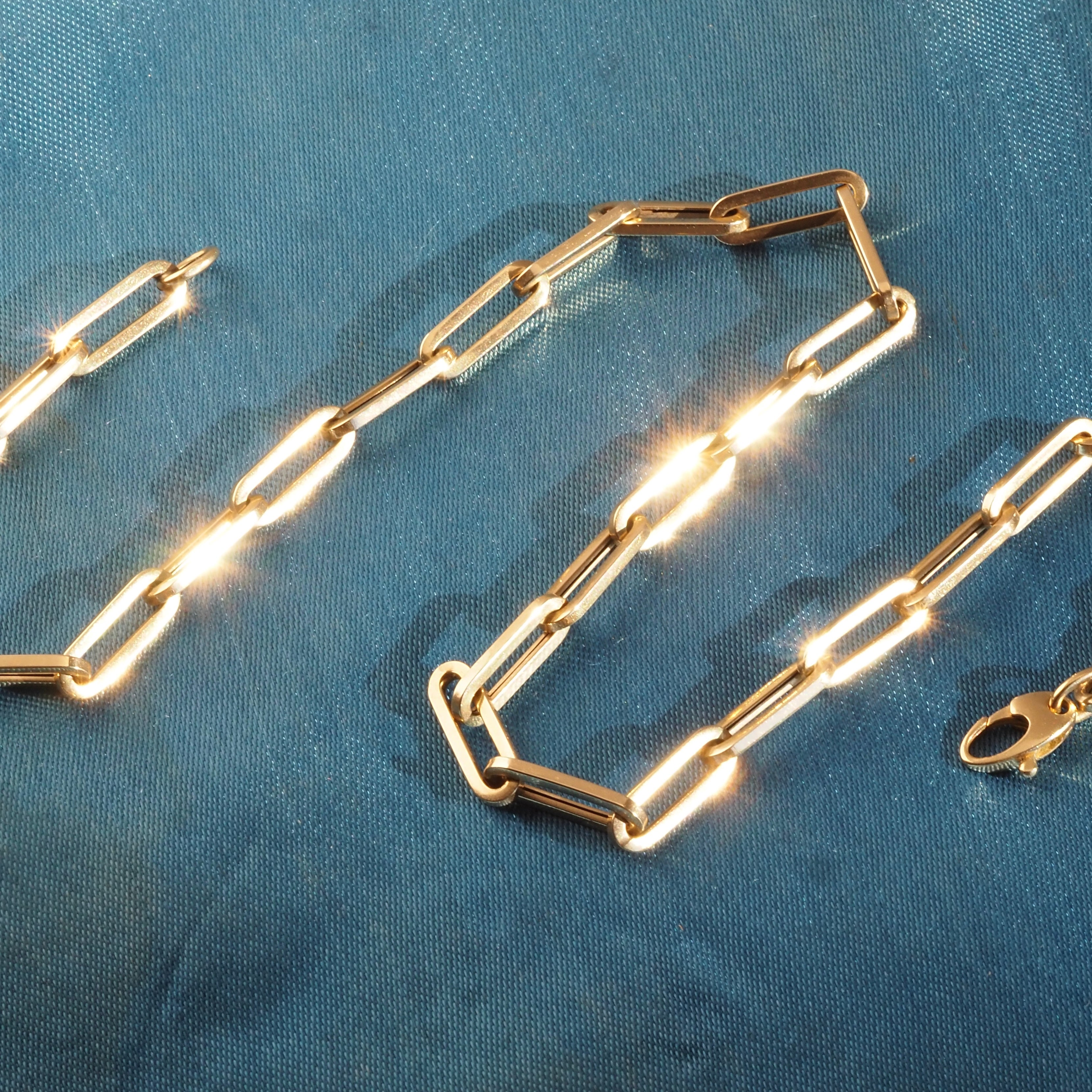 Italian 16” 14k Gold Paperclip Chain Necklace