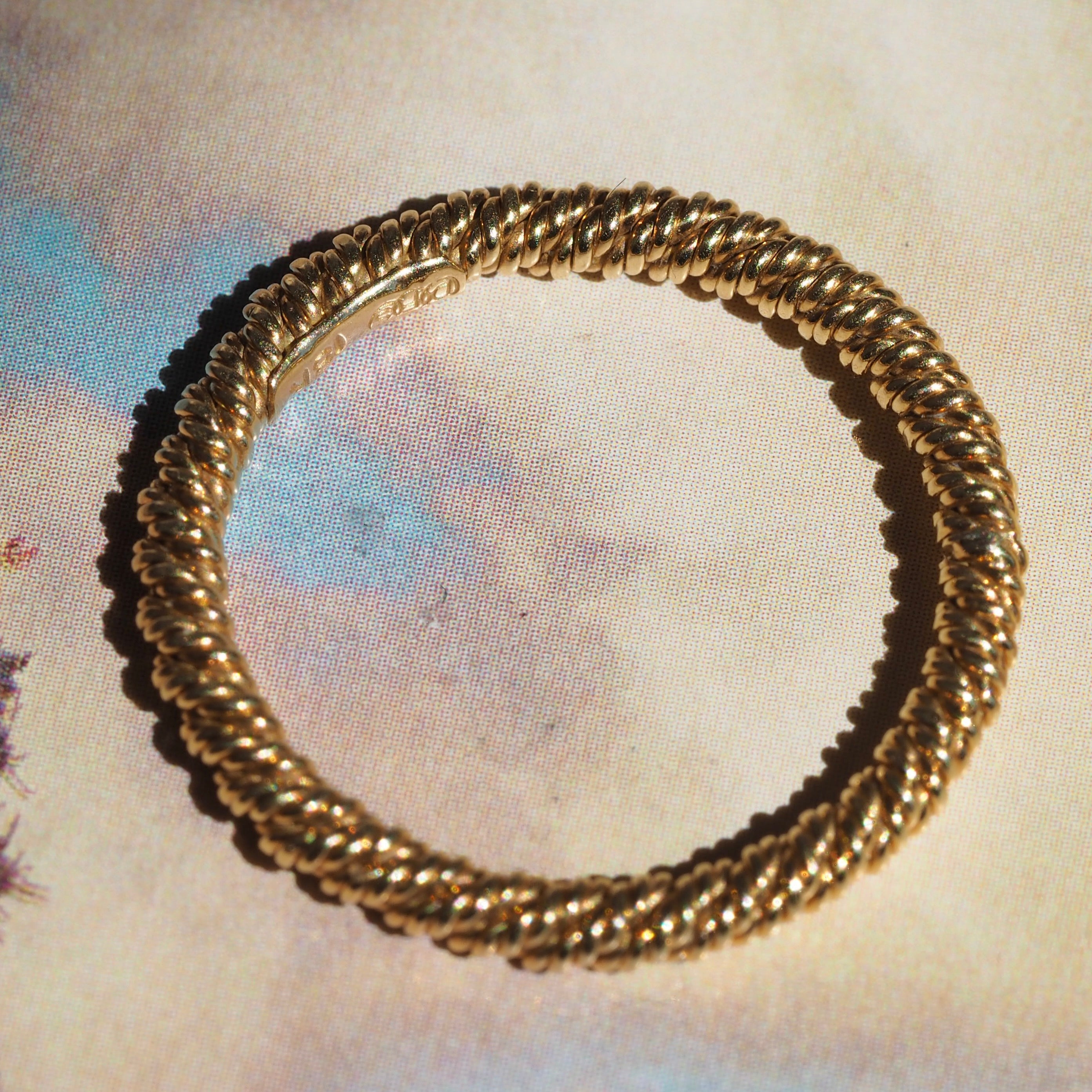 Vintage 18k Gold Twisted Rope Band