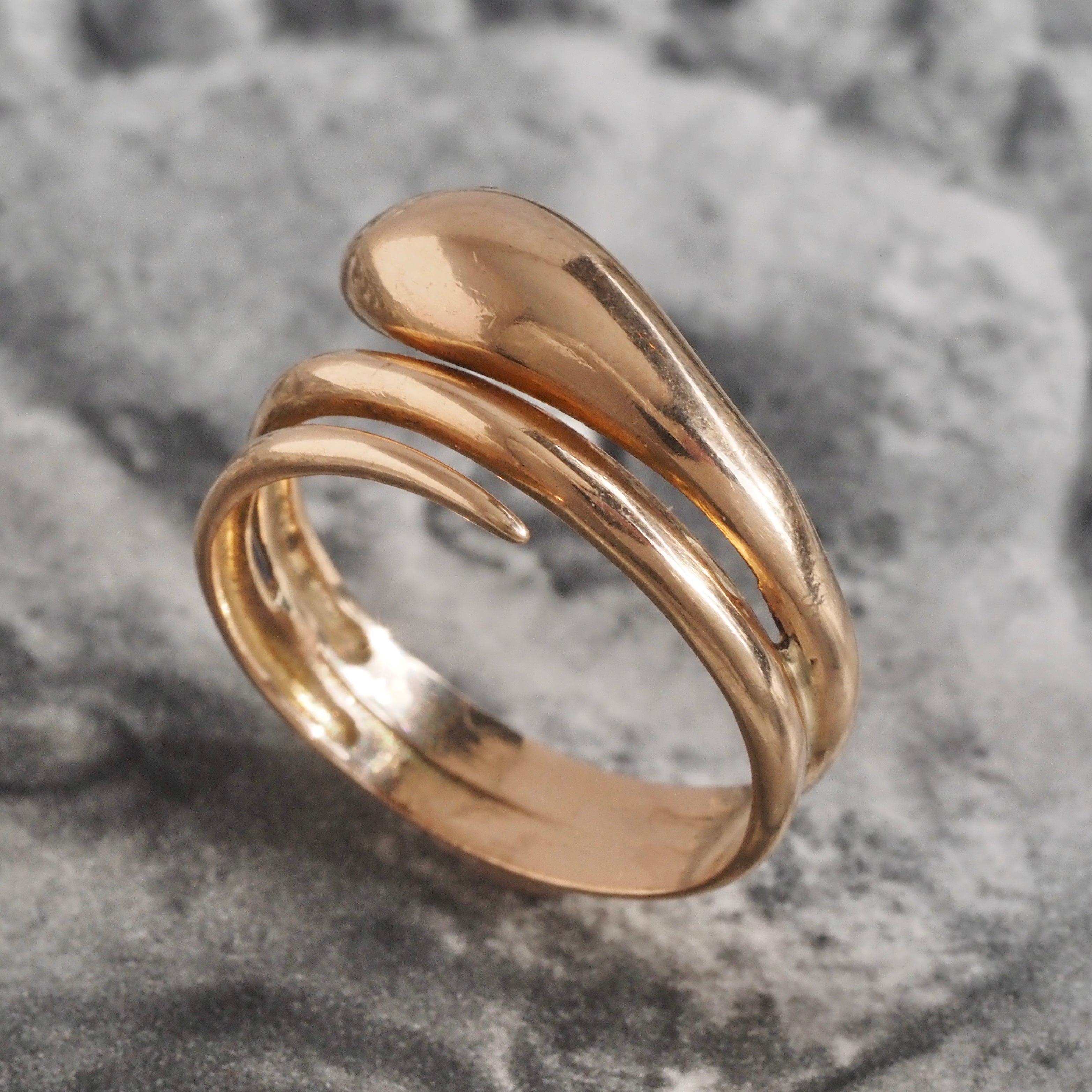 Vintage Snake 14k Gold Ring