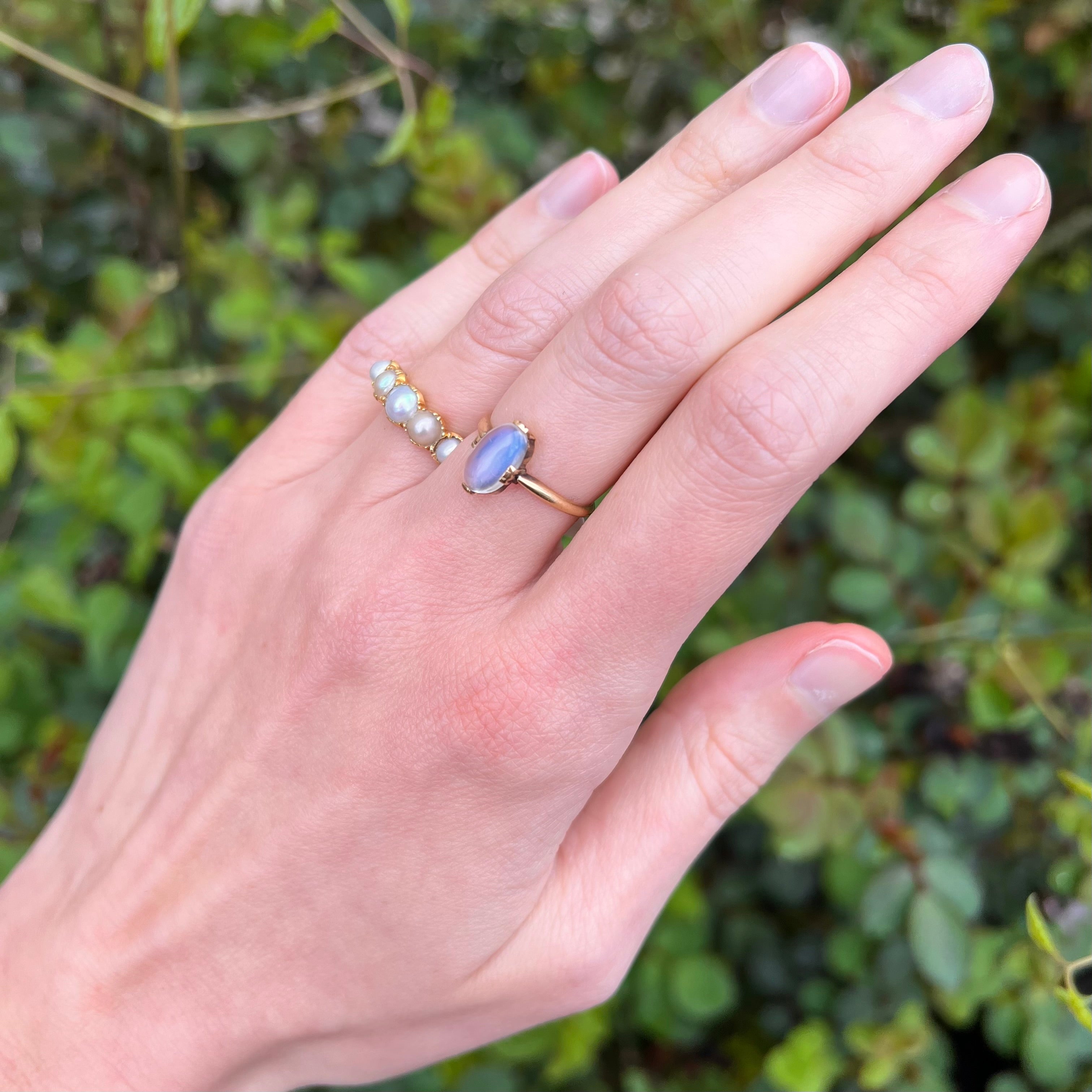 Antique 14k Gold Moonstone Ring