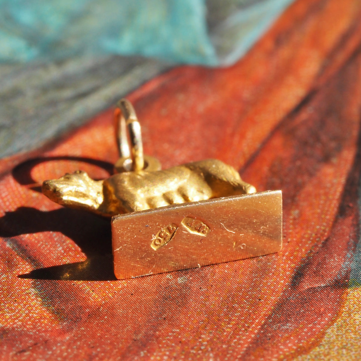 Vintage Italian 18k Gold Romulus and Remus Charm