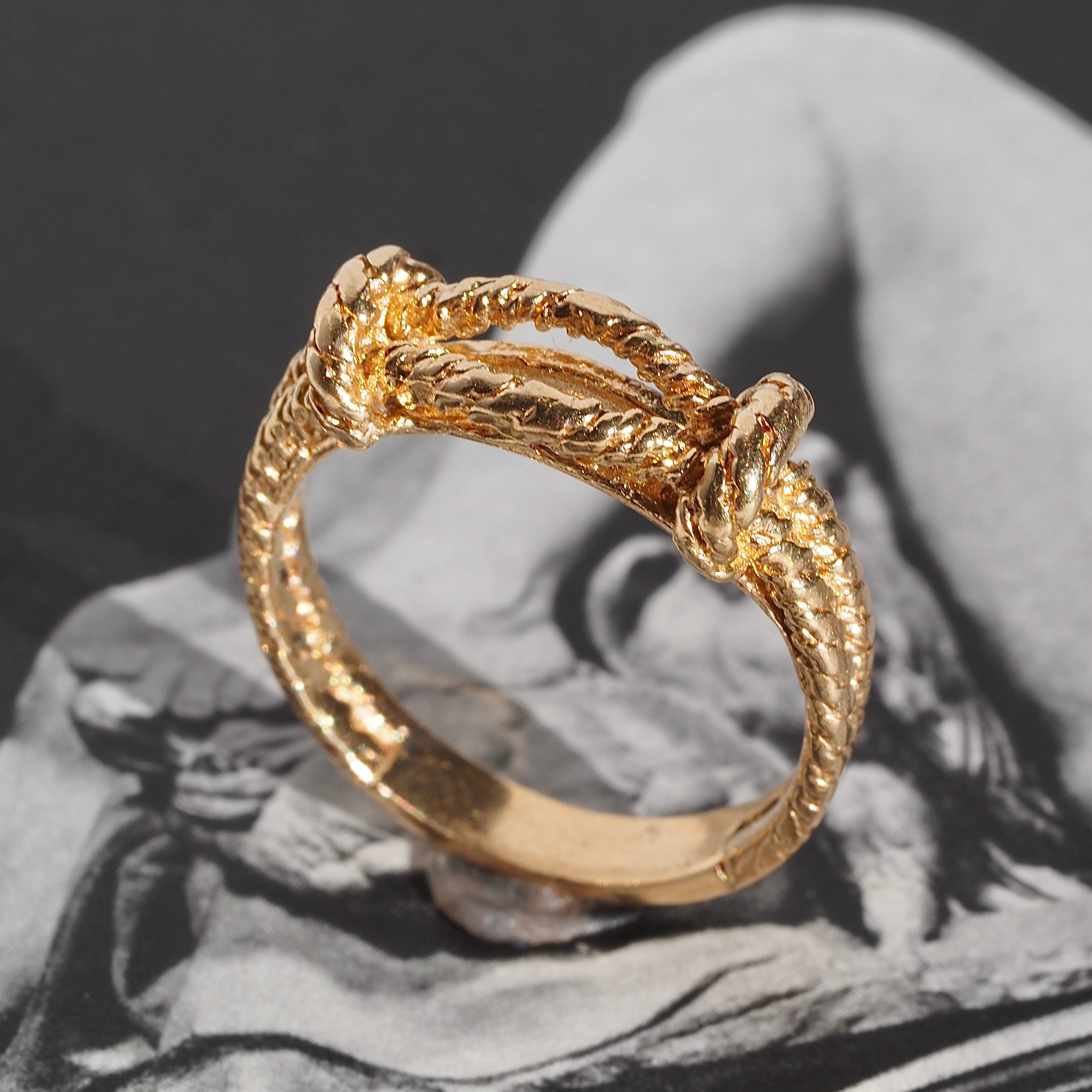 Vintage Twisted Rope 14k Gold Ring