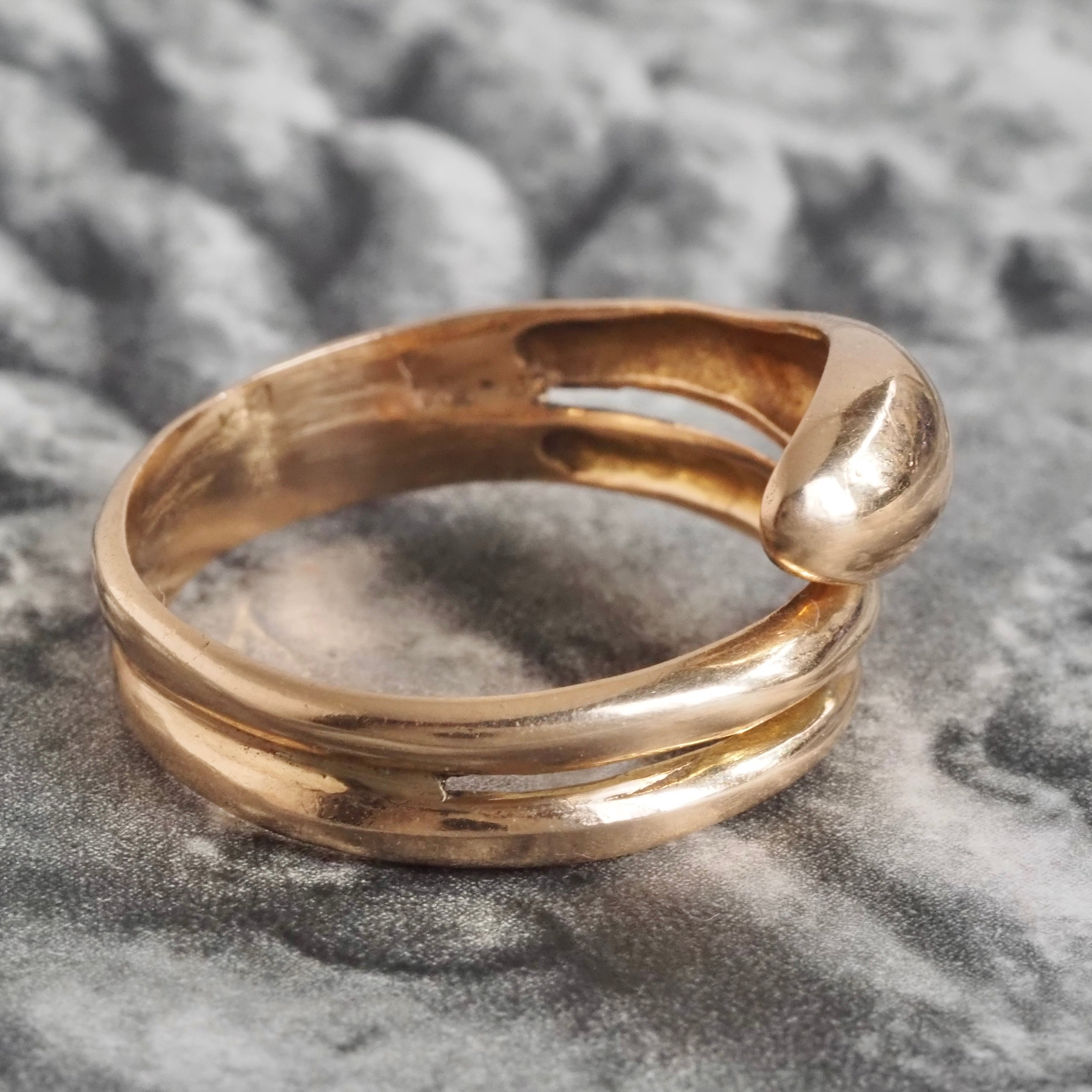 Vintage Snake 14k Gold Ring