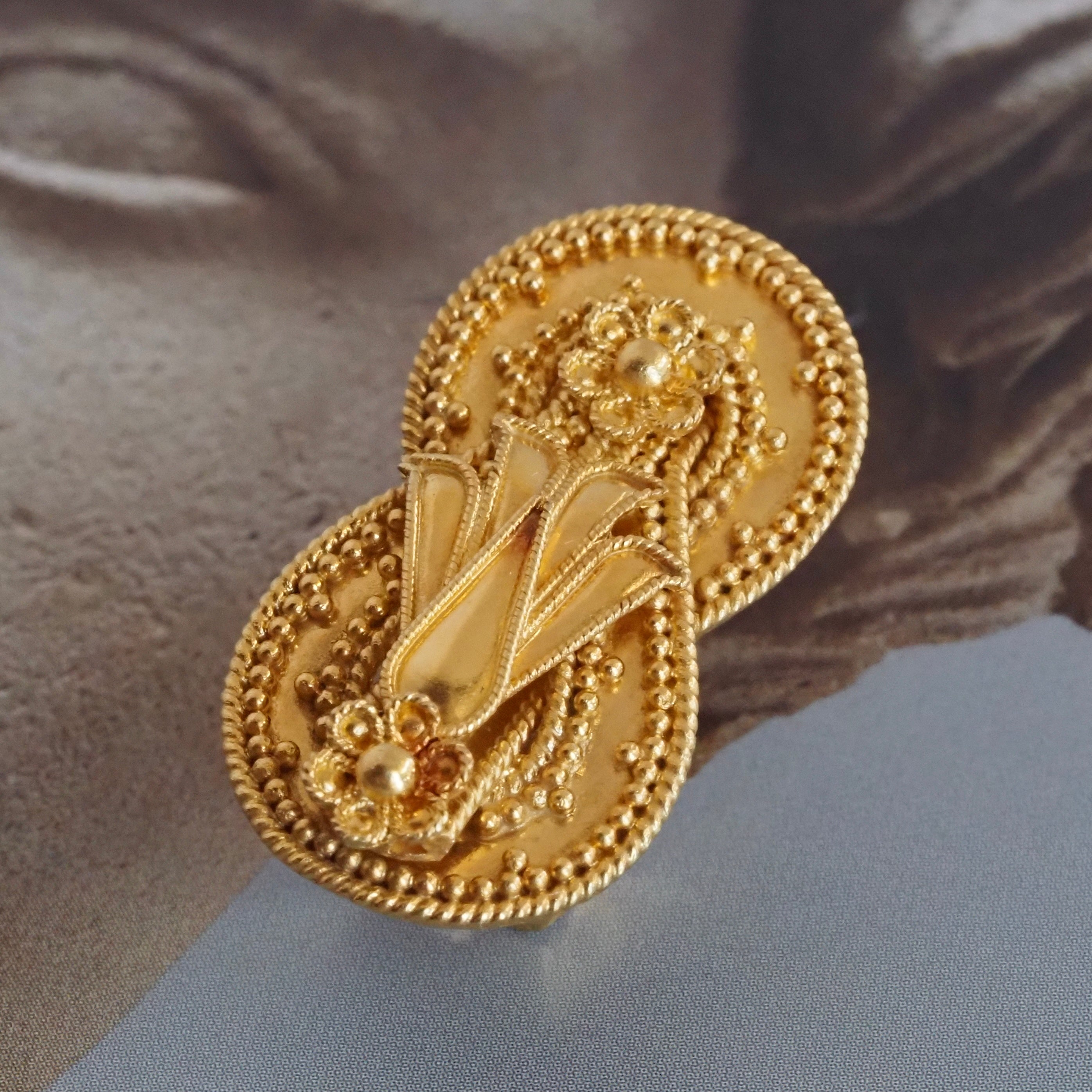 Ancient Greek Style 18k Gold Knot Earrings