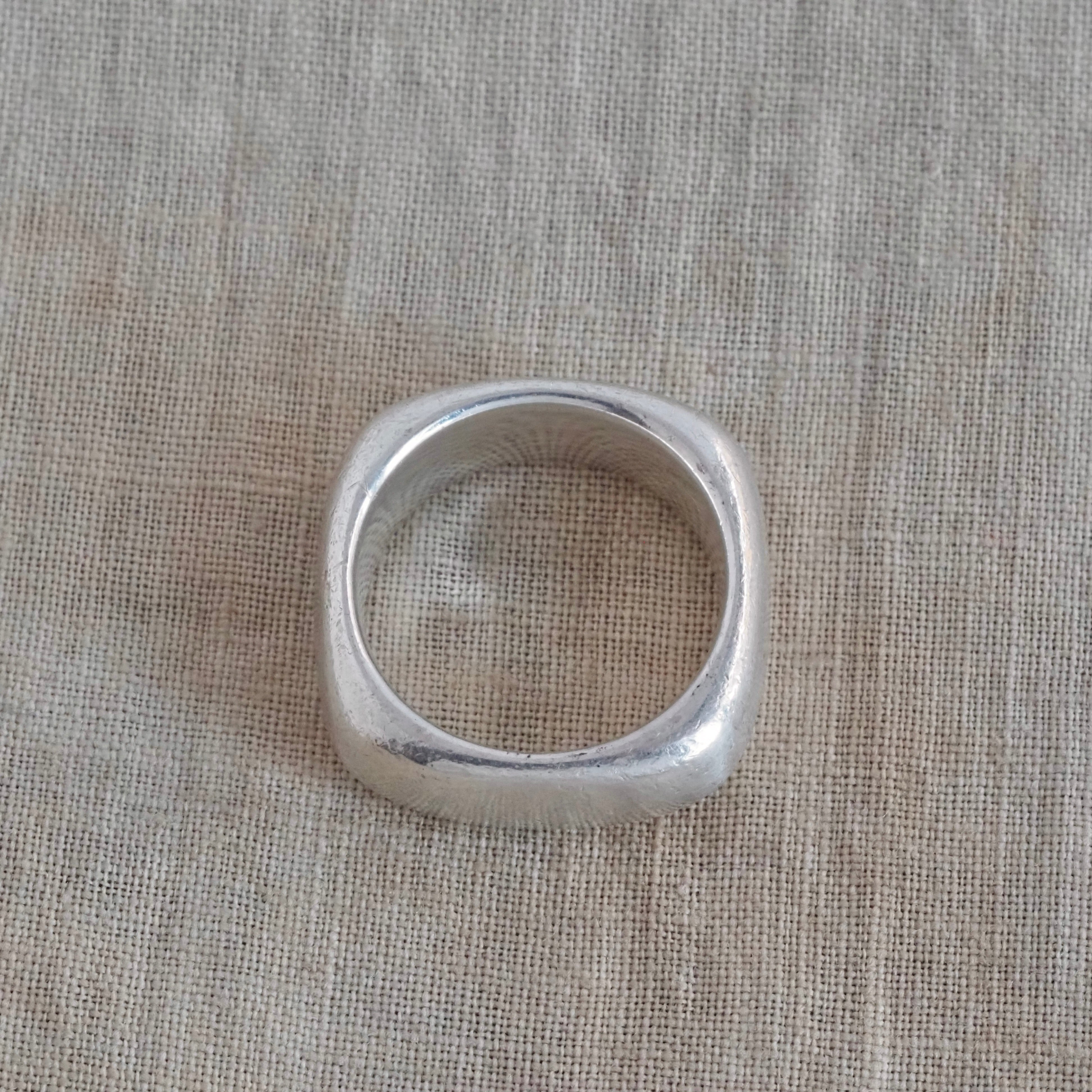 Vintage Tiffany Sterling Silver Squared Band
