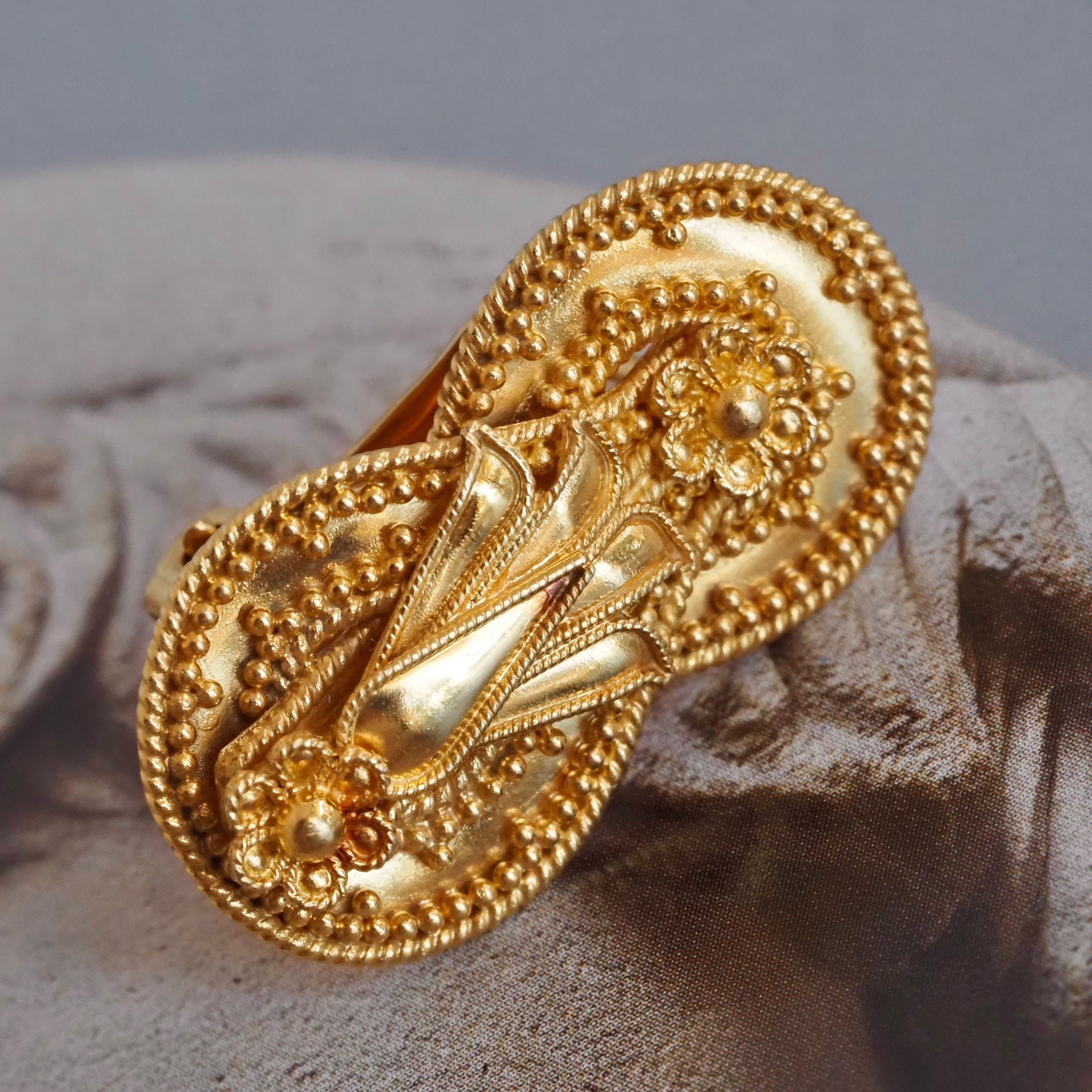 Ancient Greek Style 18k Gold Knot Earrings