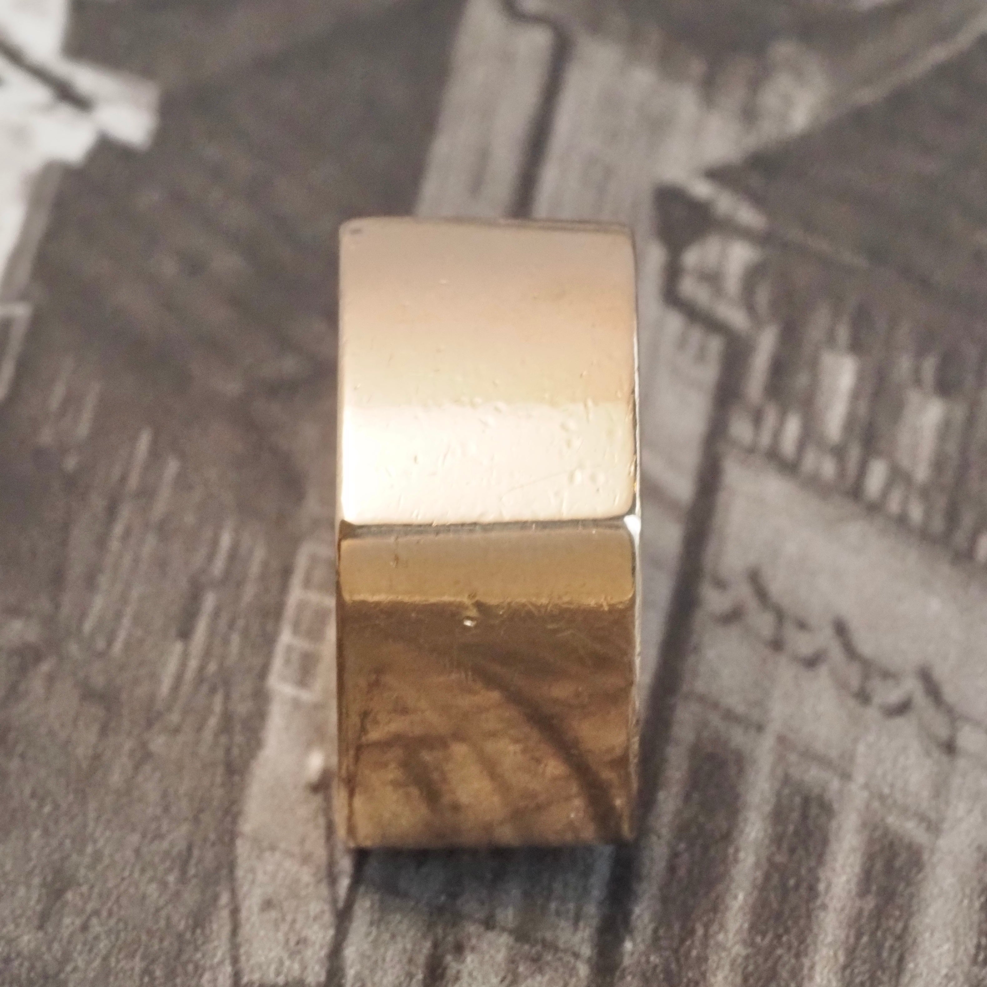 Vintage Squared 14k Gold Band