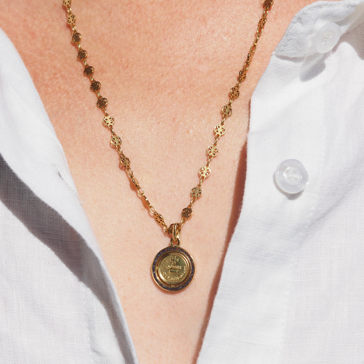 Antique French Ornate 18k Gold Chain