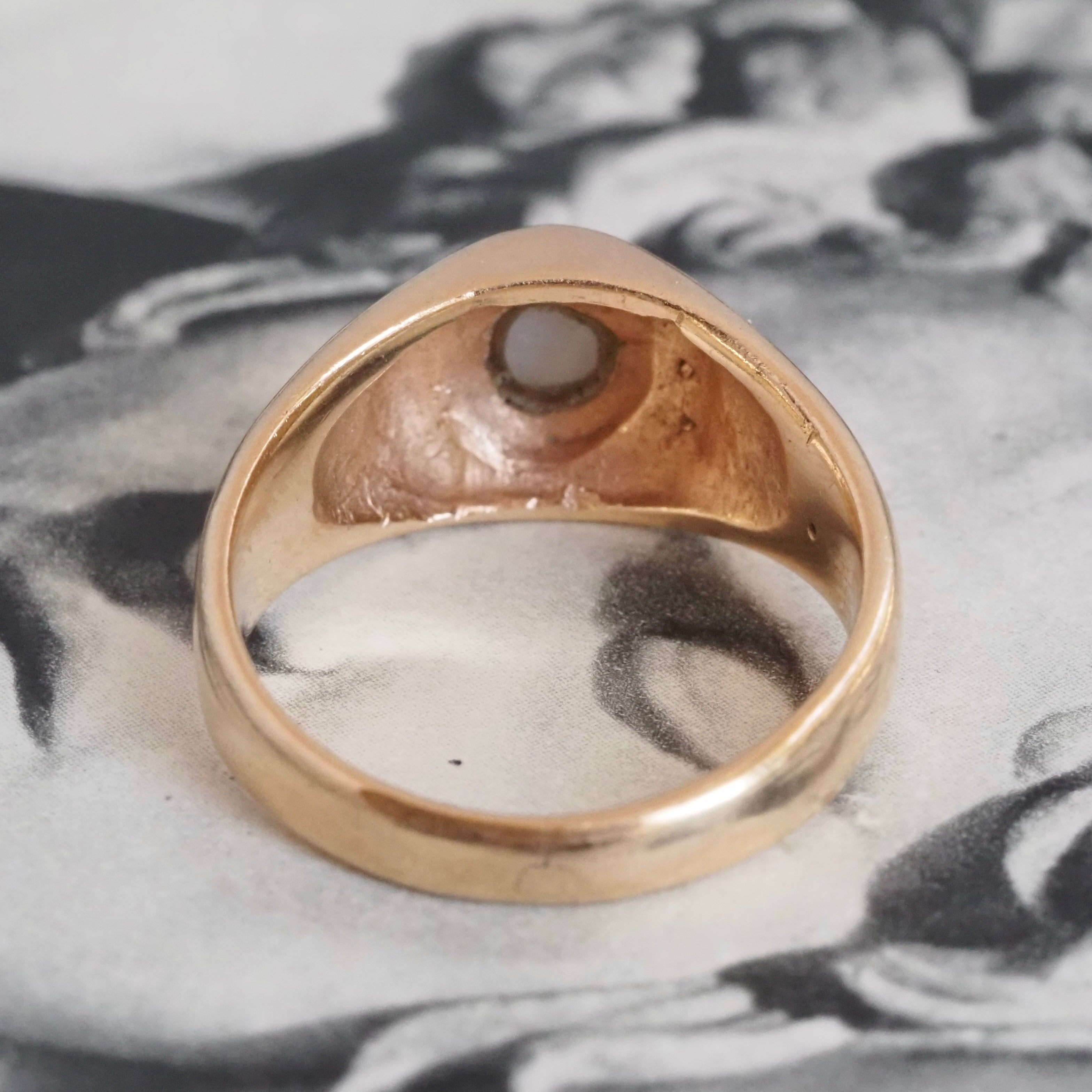 Vintage Natural Star Sapphire 14k Gold Dome Ring