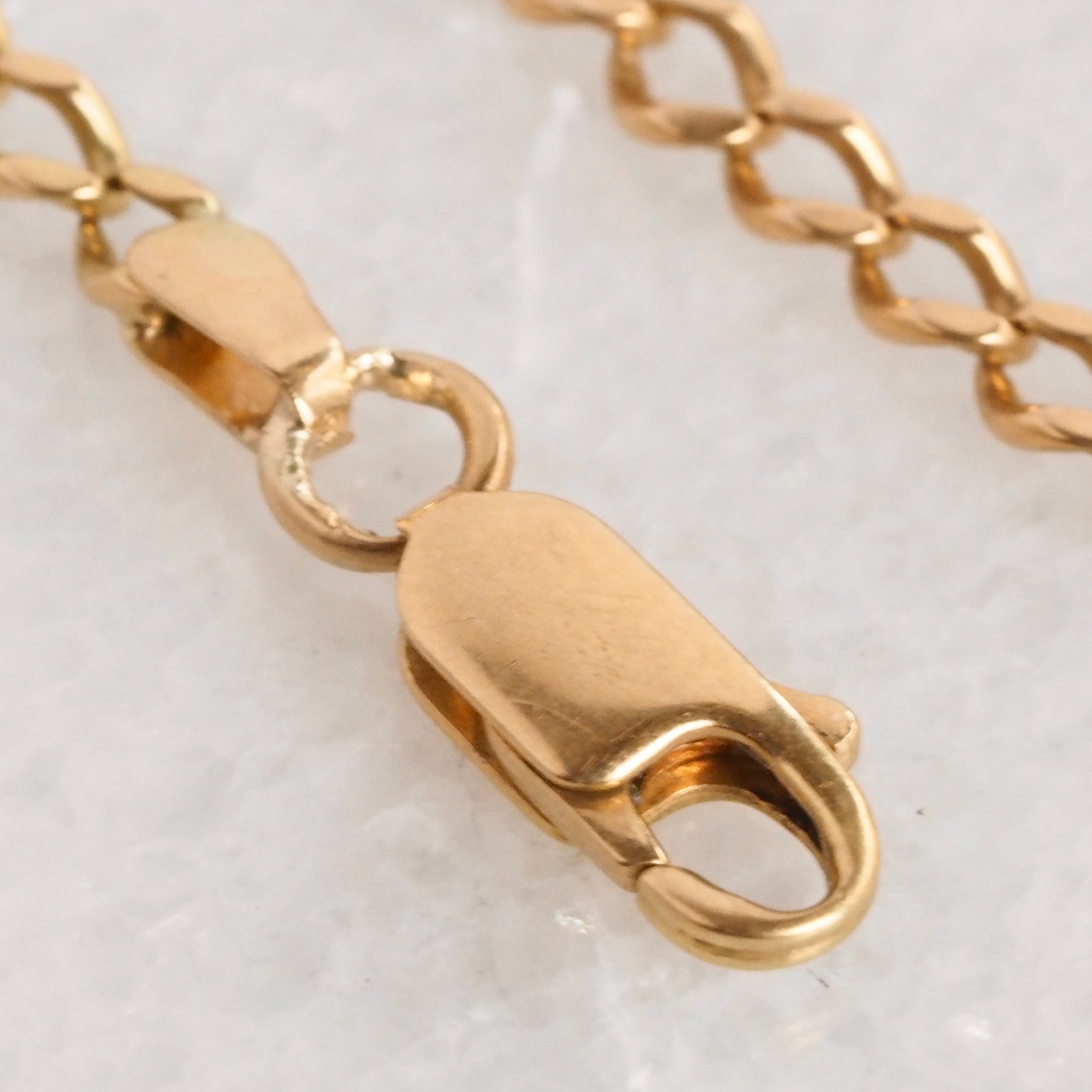 Vintage 18k Gold Solid Curb Chain