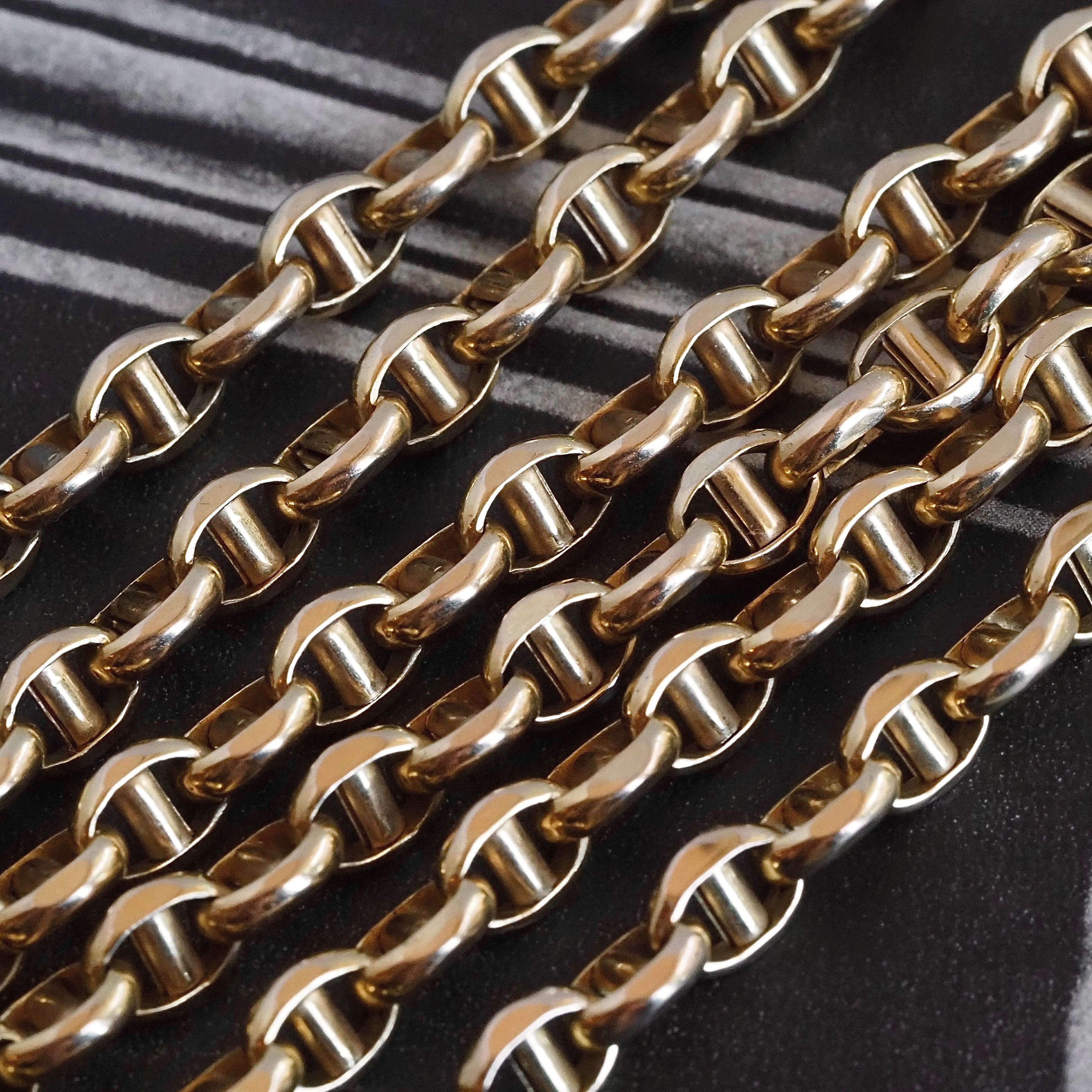 Vintage 10k Gold Faceted Mariner Chain