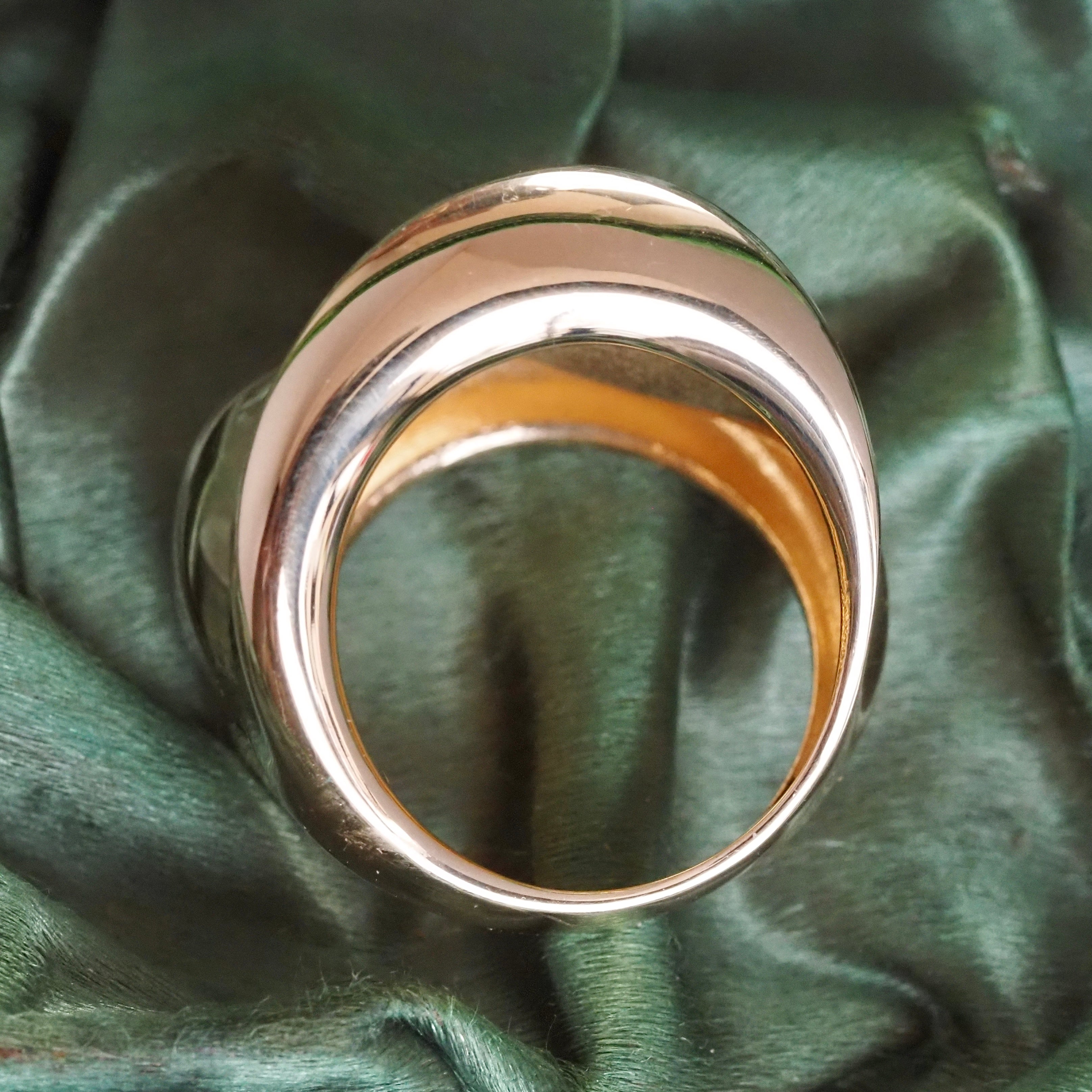 Vintage Melty 10k Gold Wide Ring