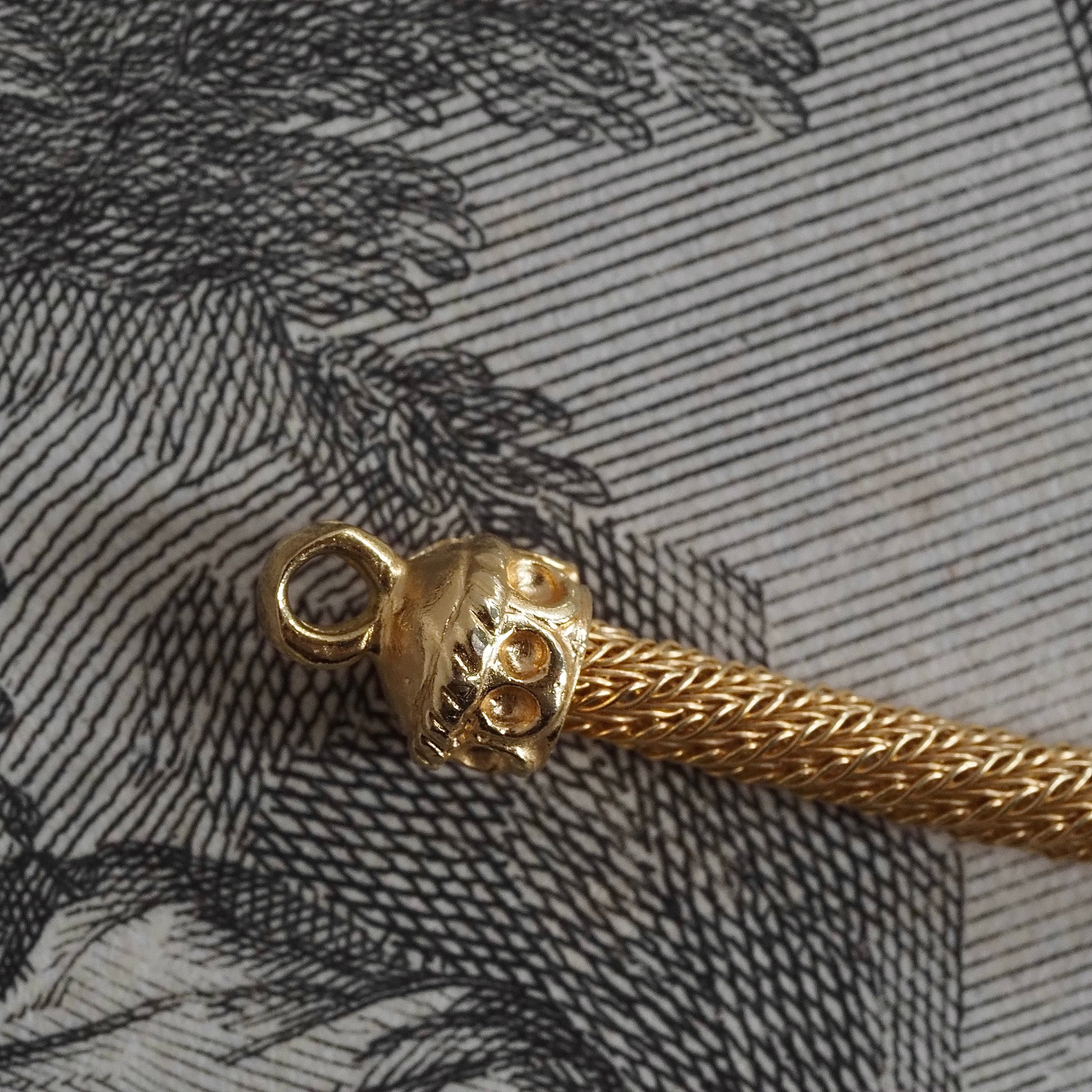 Vintage Italian Medusa 14k Gold Ancient Style Necklace