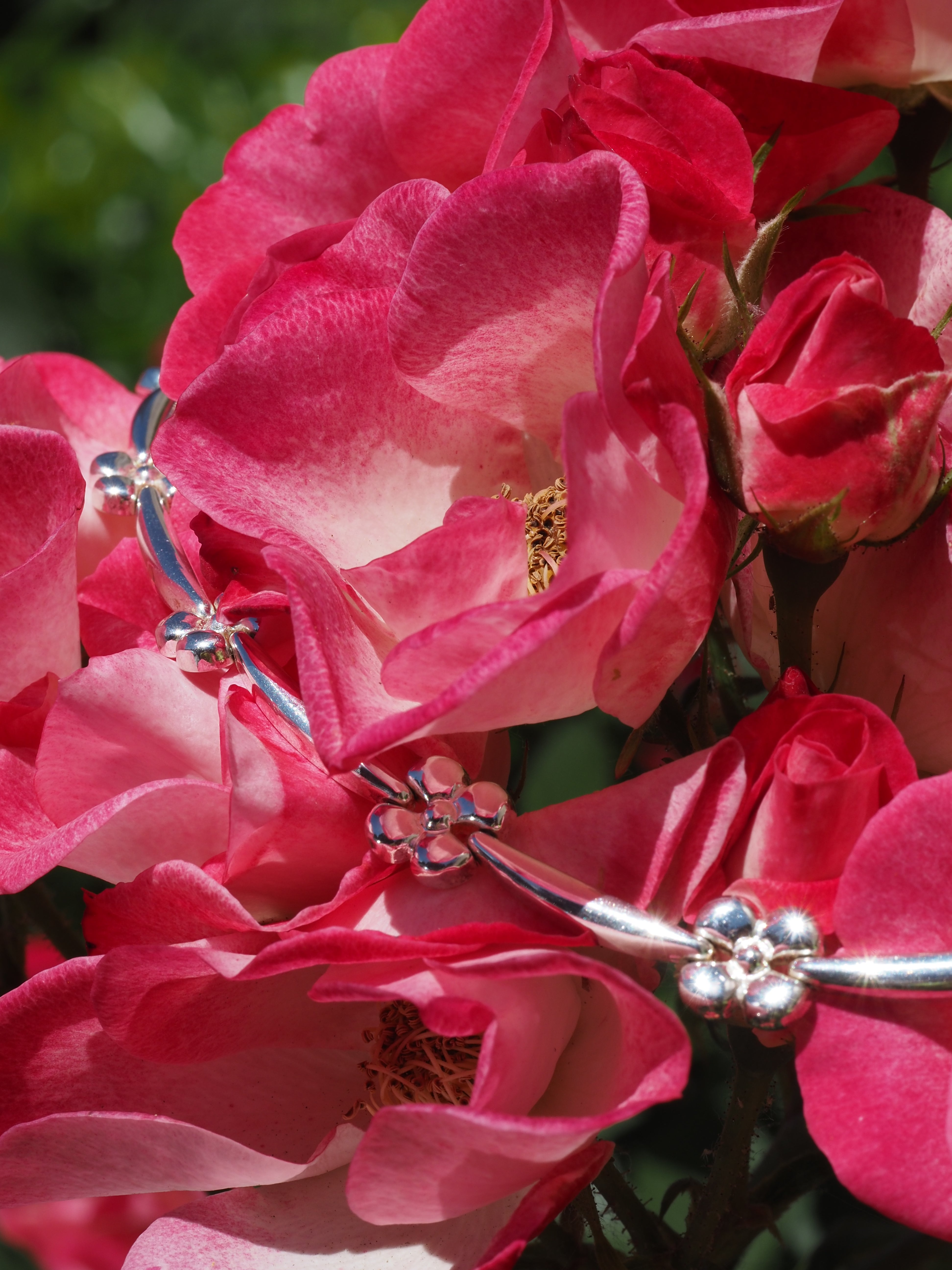 Vintage Italian Sterling Silver Flower Necklace