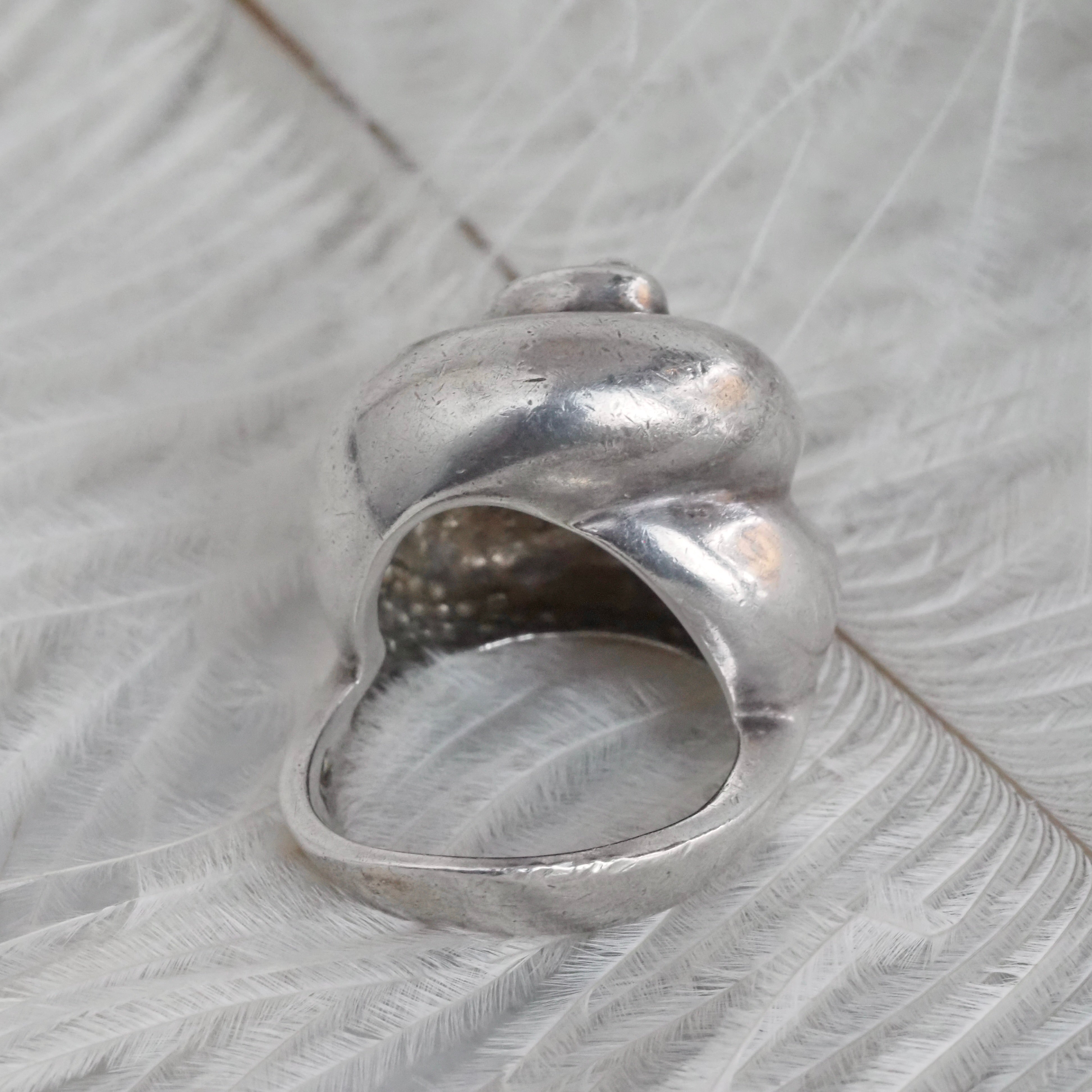 Vintage Sterling Silver Snail Shell Ring