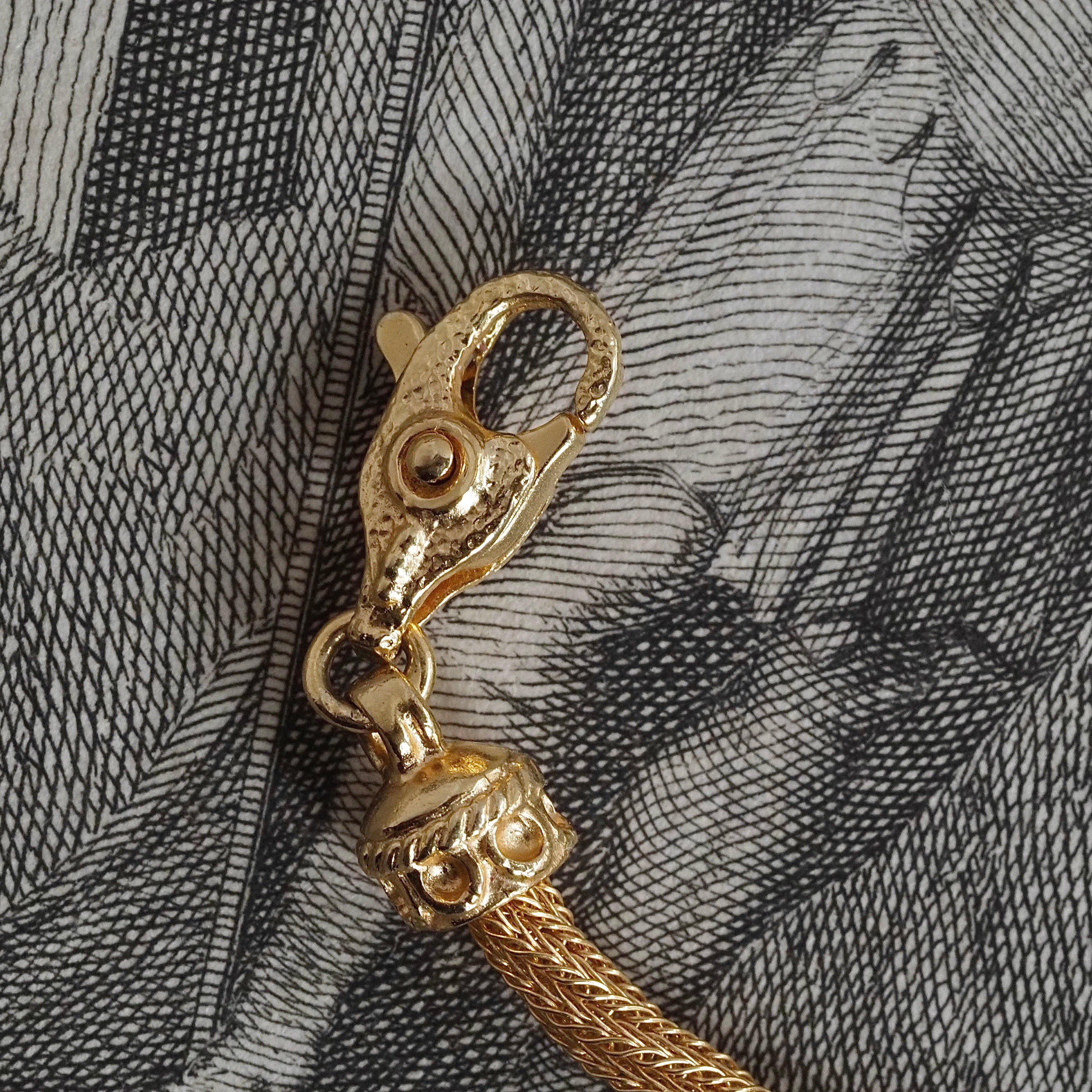 Vintage Italian Medusa 14k Gold Ancient Style Necklace