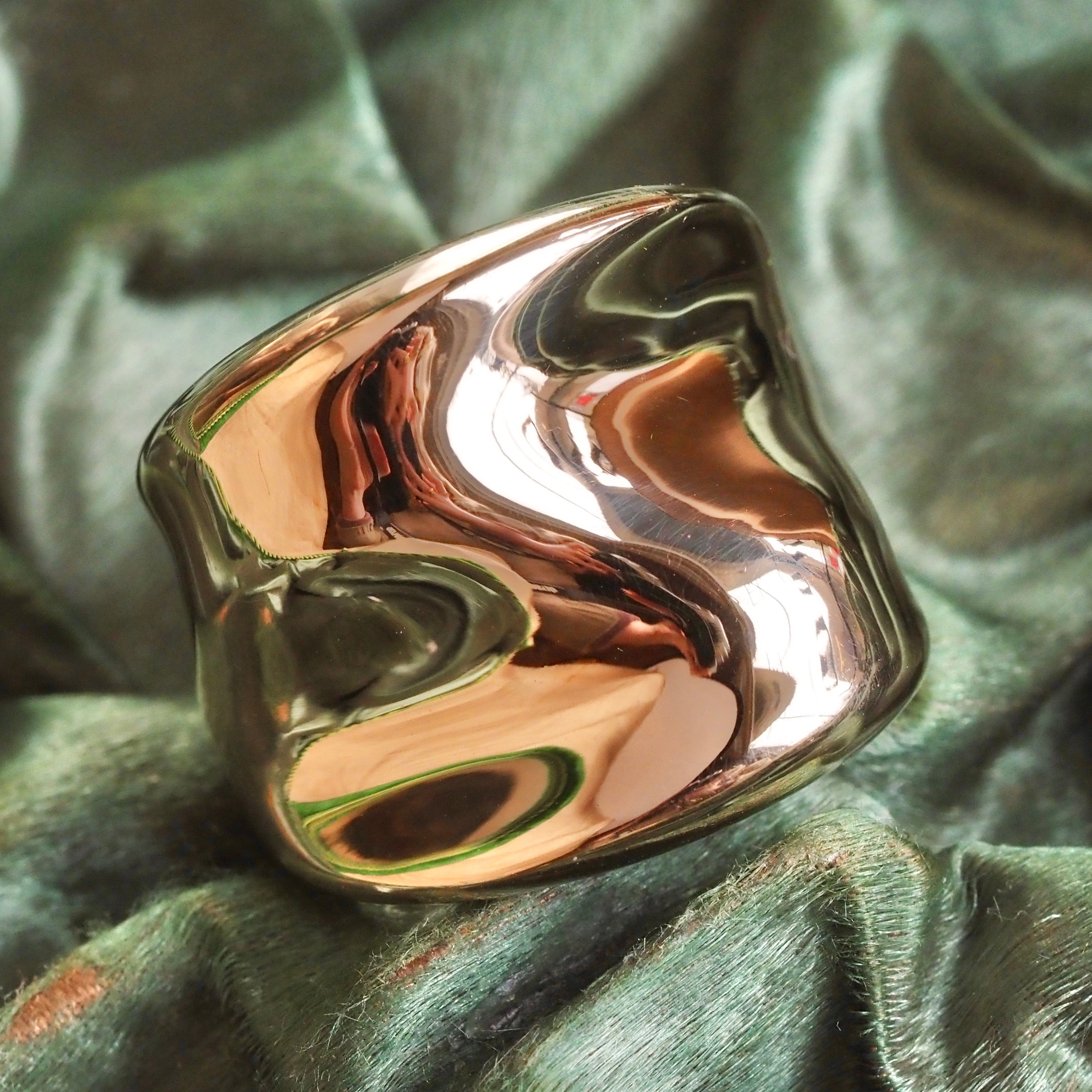 Vintage Melty 10k Gold Wide Ring