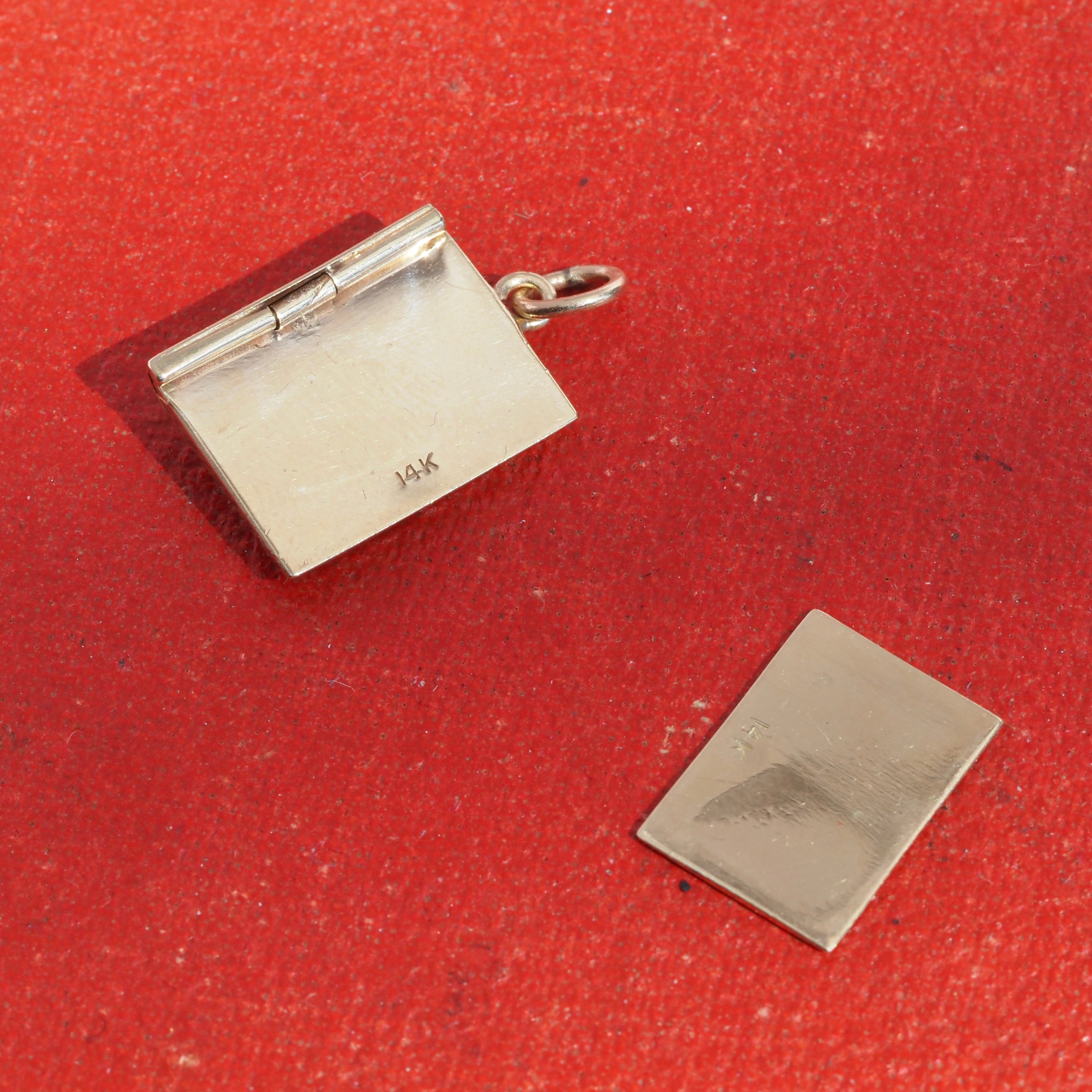 Vintage Envelope & Letter 14k Gold Charm Pendant