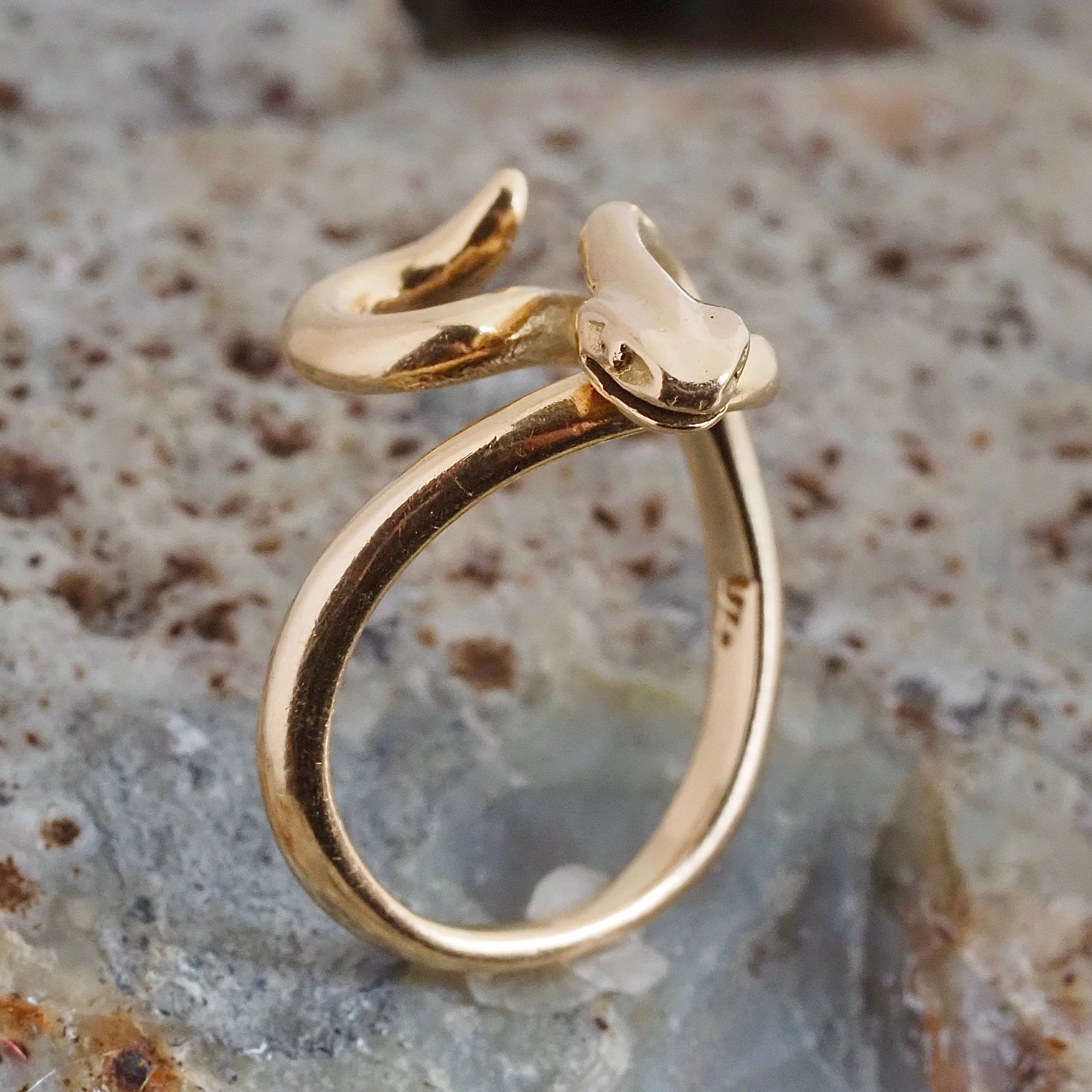 Vintage 14k Gold Snake Ring