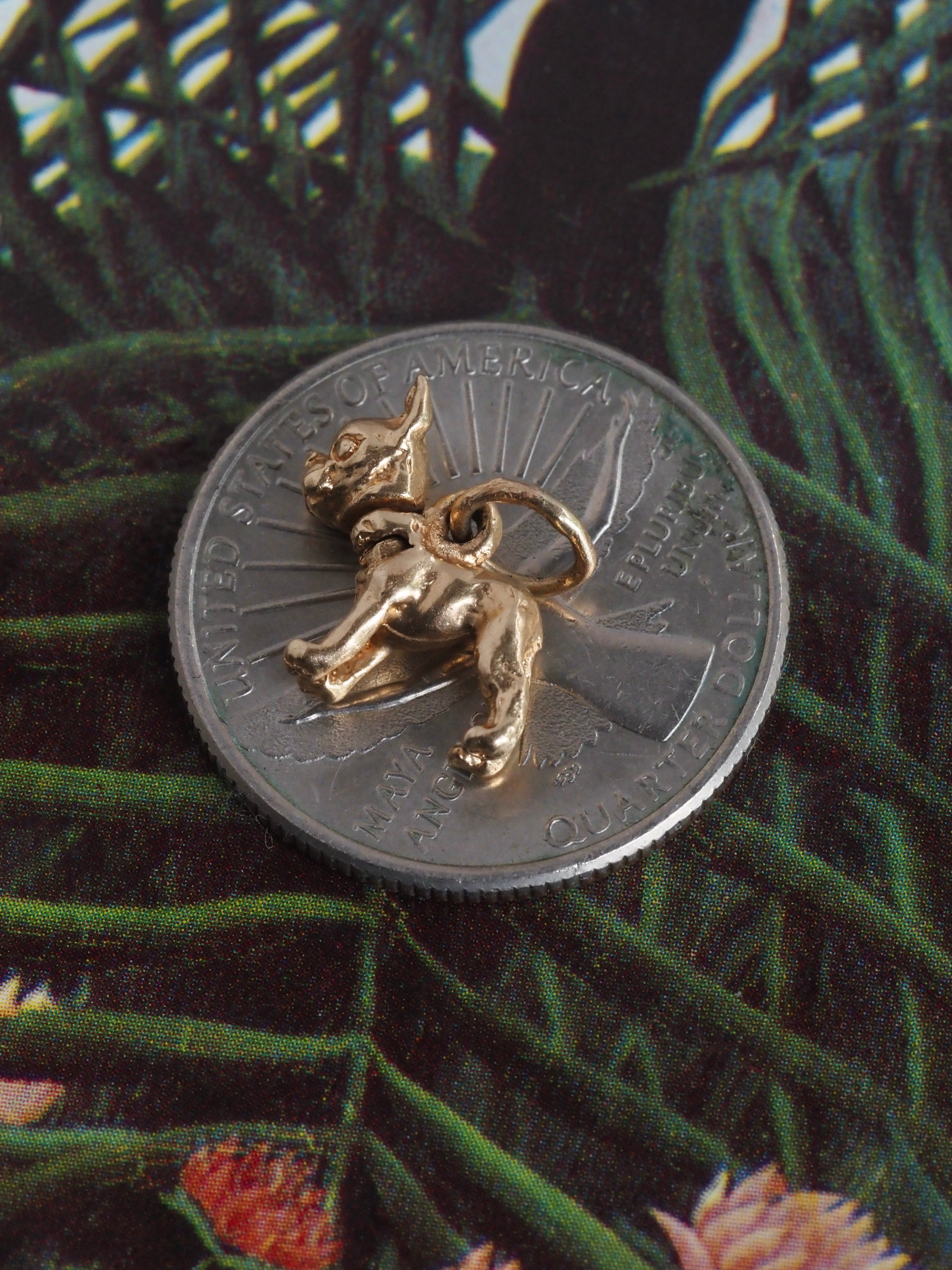 Vintage 14k Gold Boxer Charm