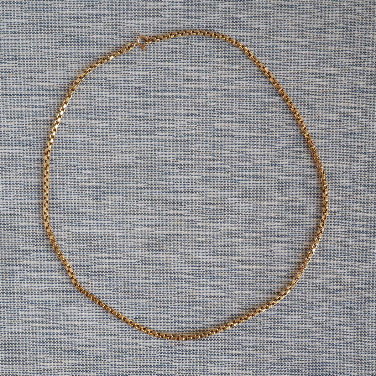 Vintage 14k Gold 3mm Box Chain Necklace