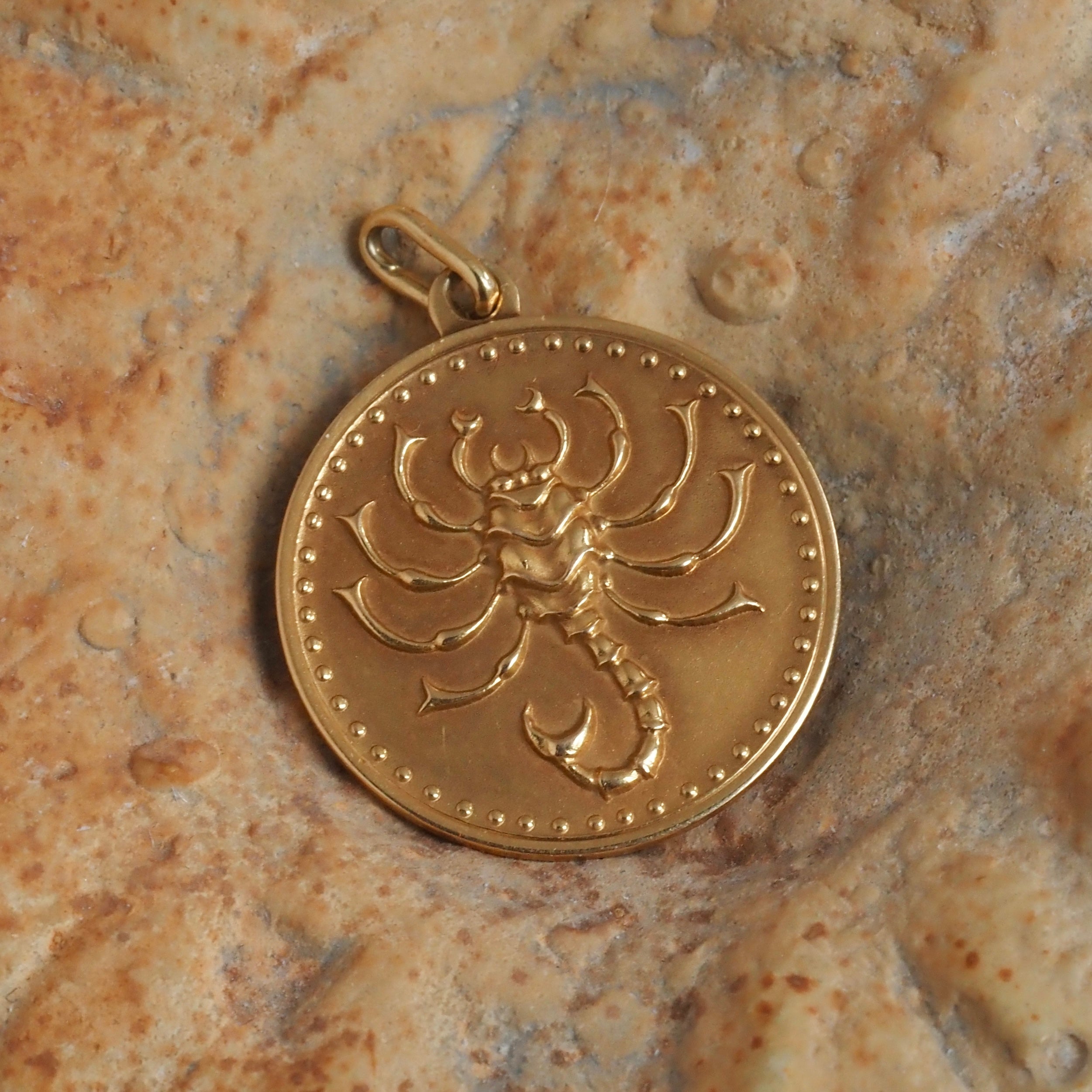Vintage Italian 18k Gold Scorpio Pendant