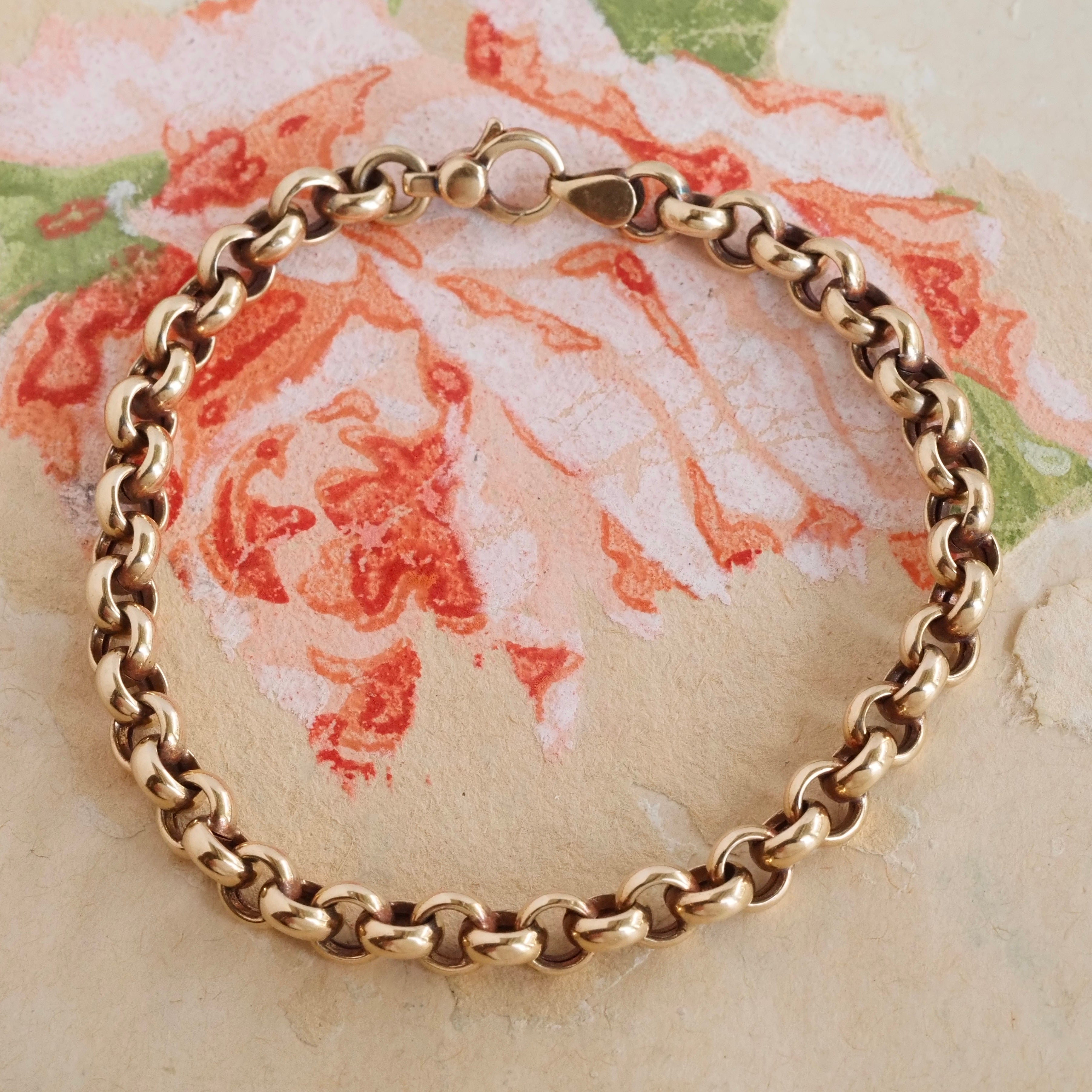 Vintage 14k Gold Rolo Bracelet