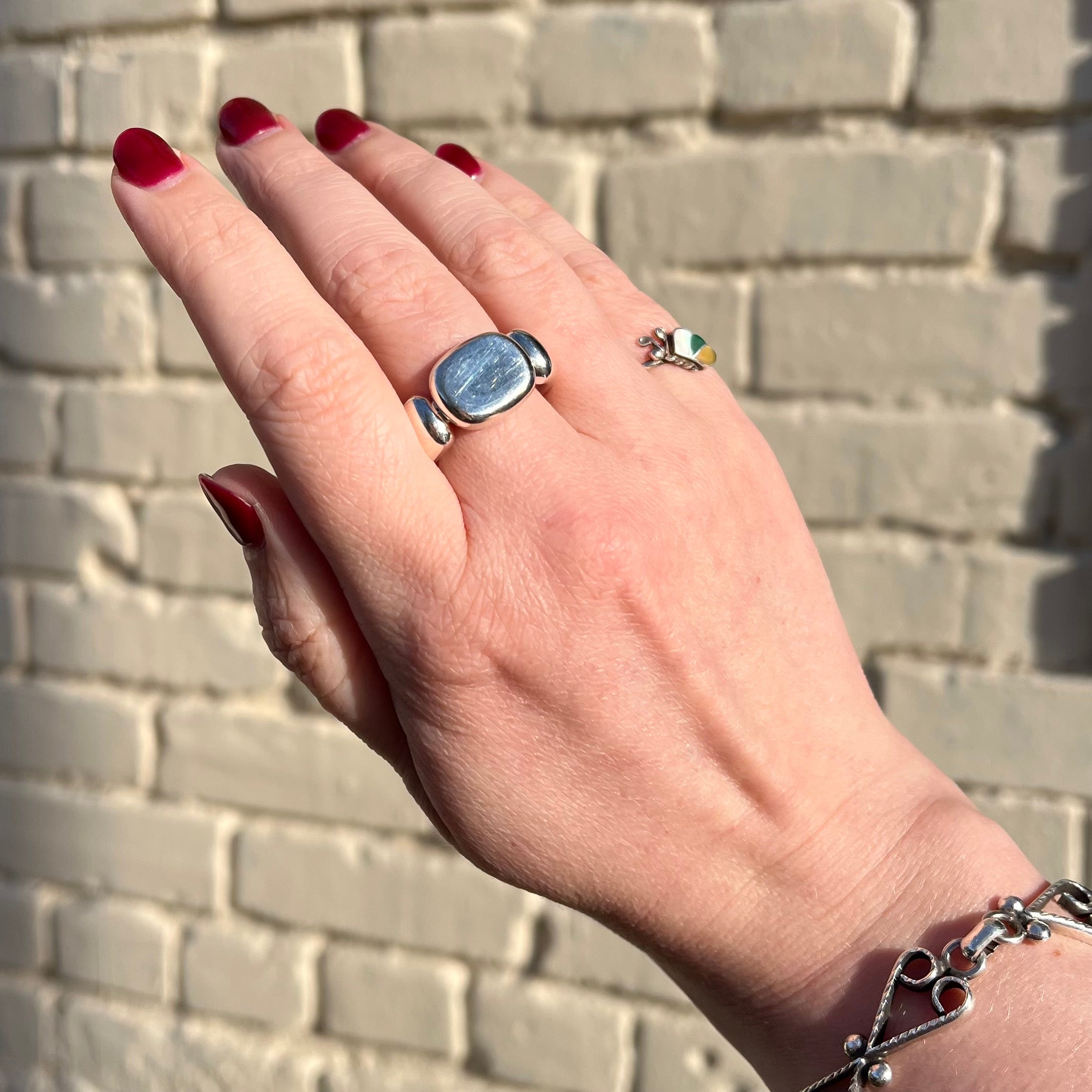Puffy Signet Sterling Silver Ring