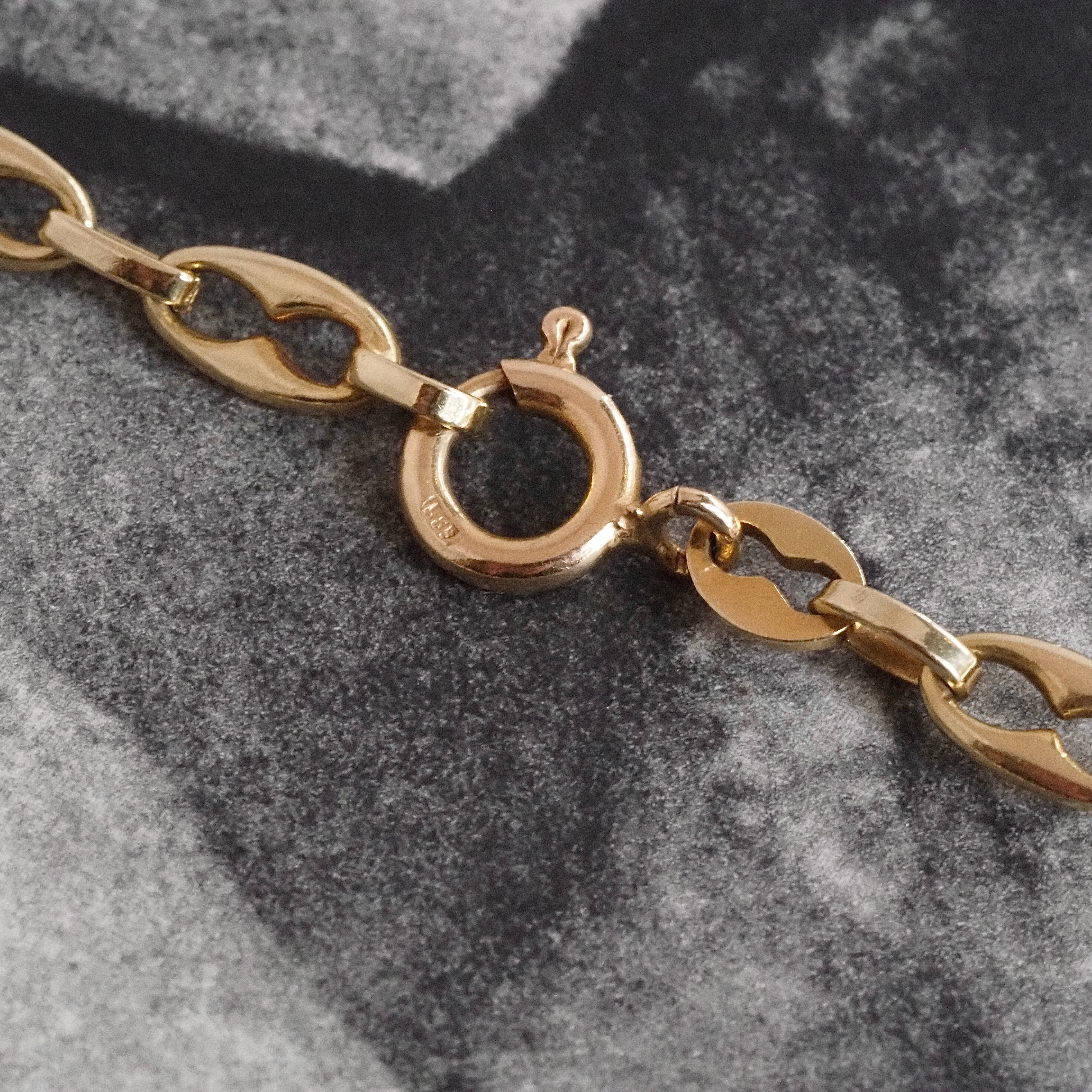Vintage Italian Open Mariner Link Chain Necklace