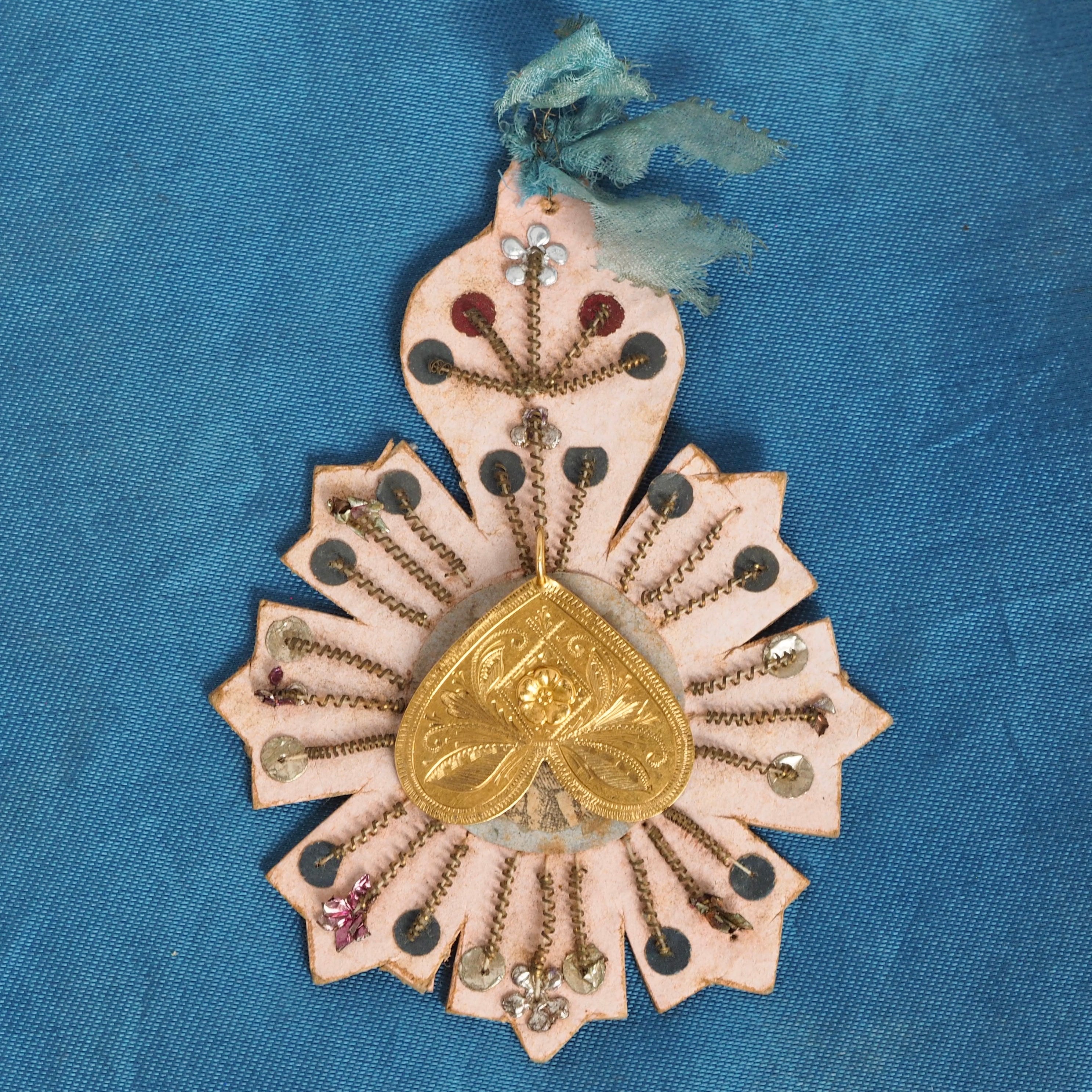 Antique Portuguese 19k Gold Borboleta "Butterfly" Pendant