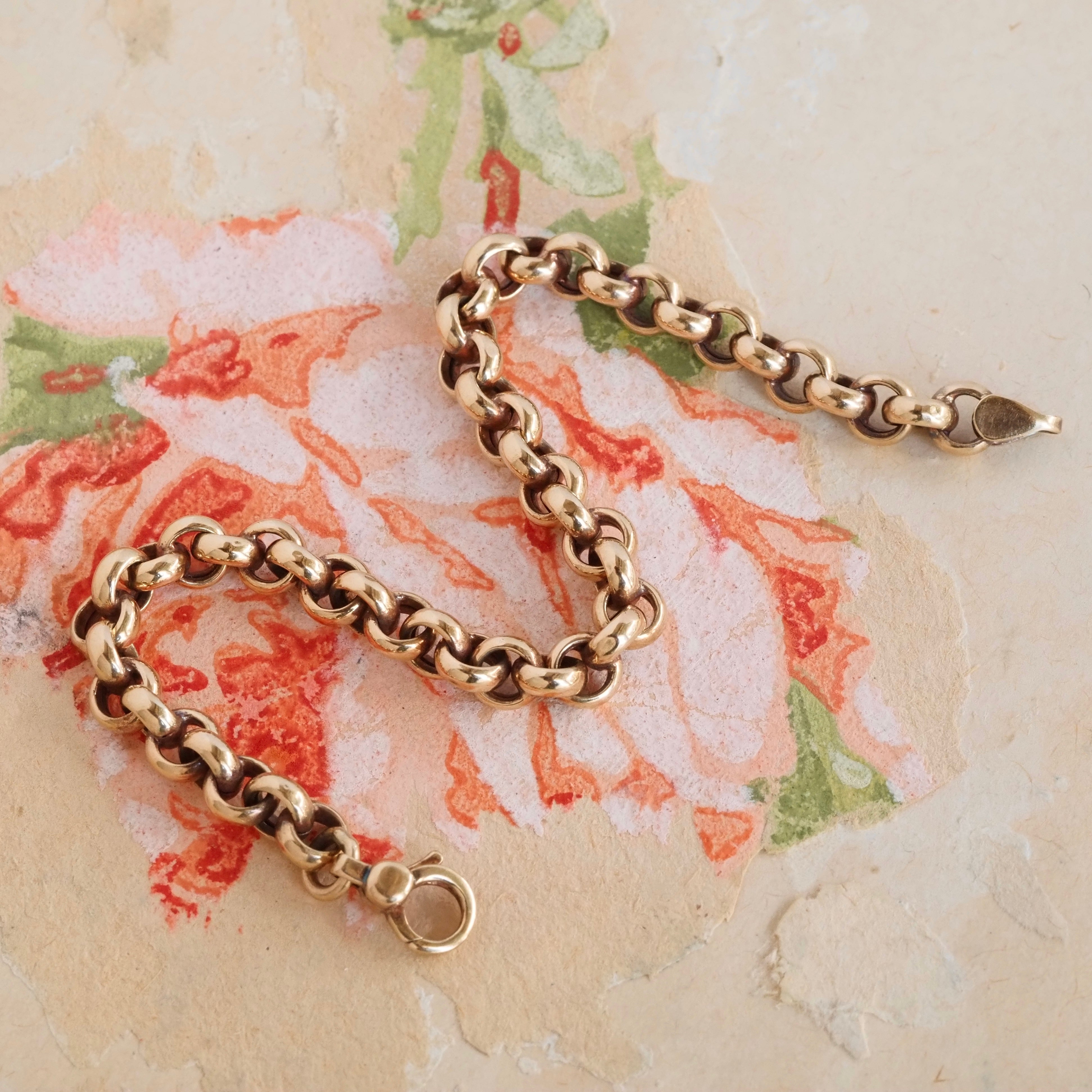 Vintage 14k Gold Rolo Bracelet