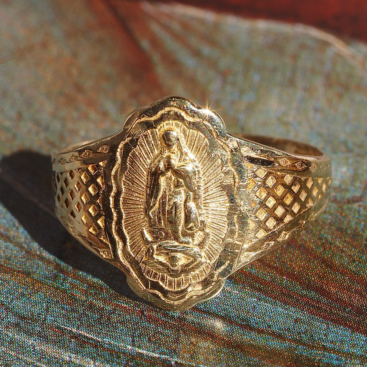 Vintage Mary Signet 14k Gold Ring