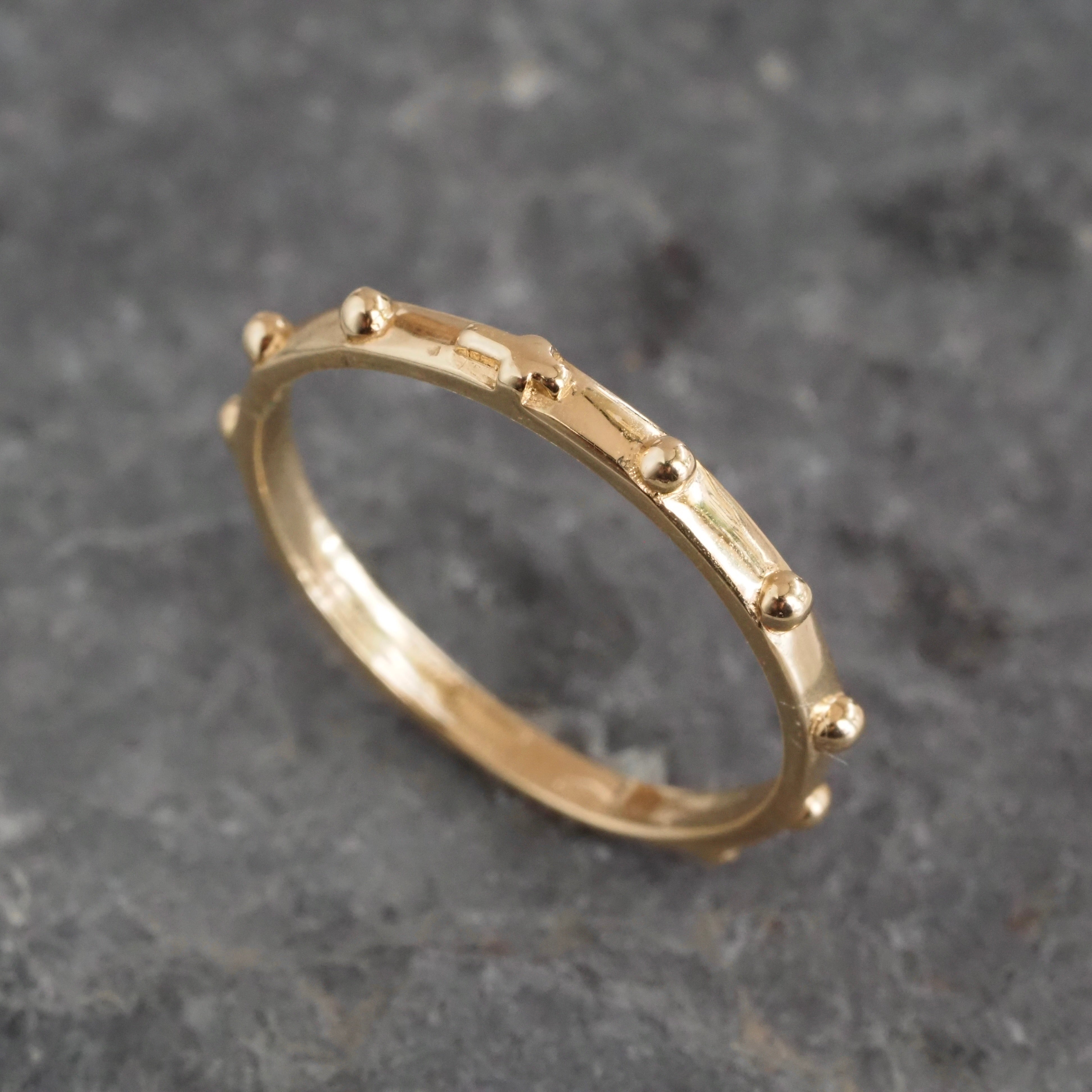 Vintage Rosary 14k Gold Ring