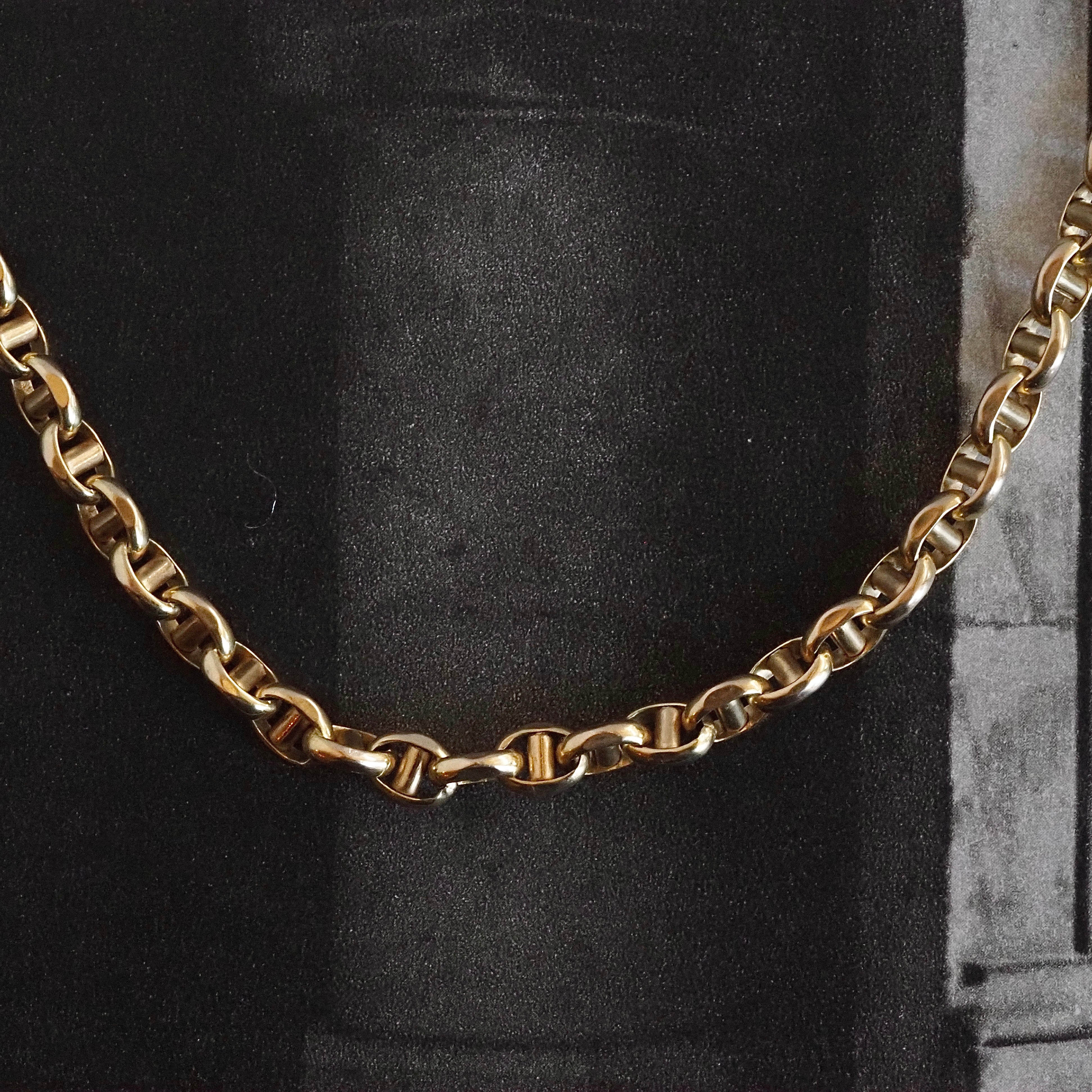 Vintage 10k Gold Faceted Mariner Chain