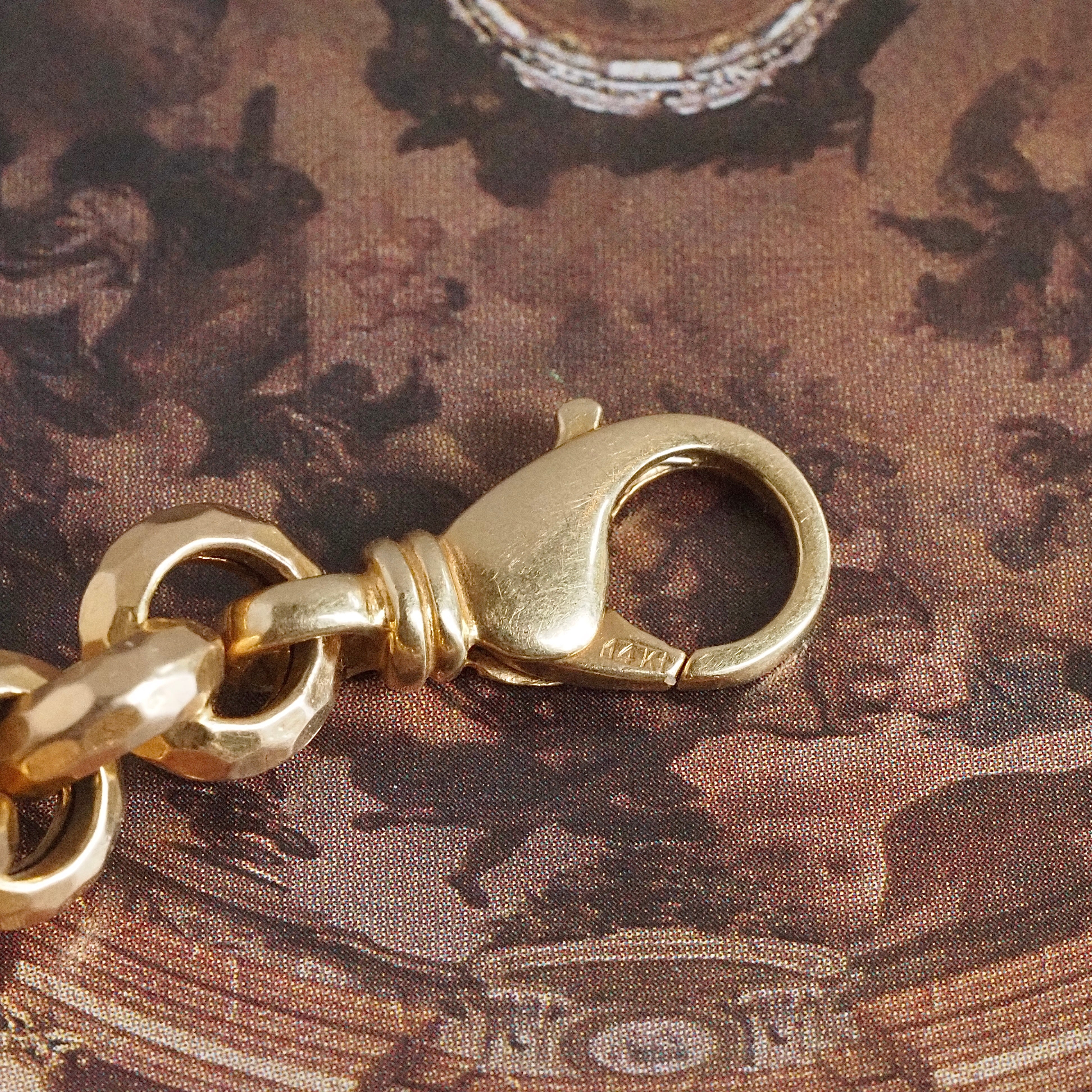 Vintage 14k Gold Faceted Rolo Bracelet
