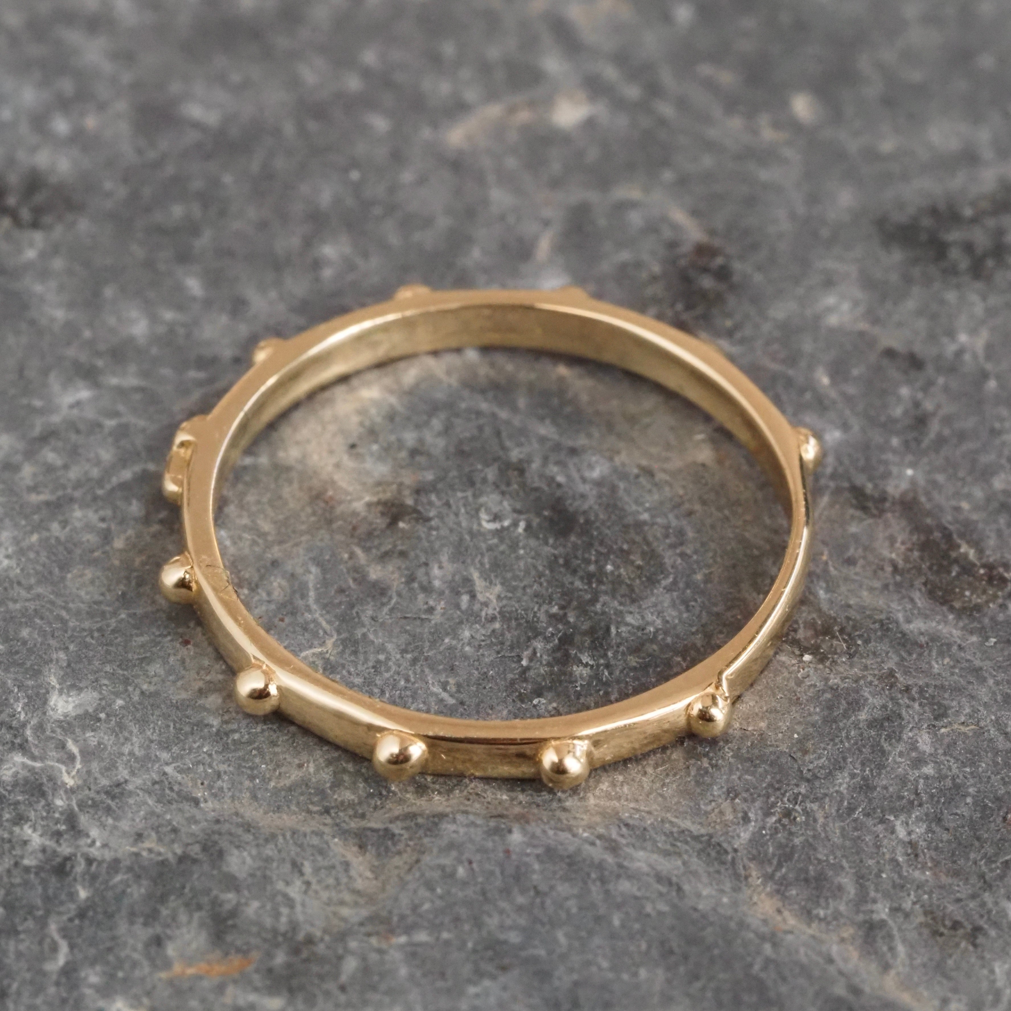 Vintage Rosary 14k Gold Ring