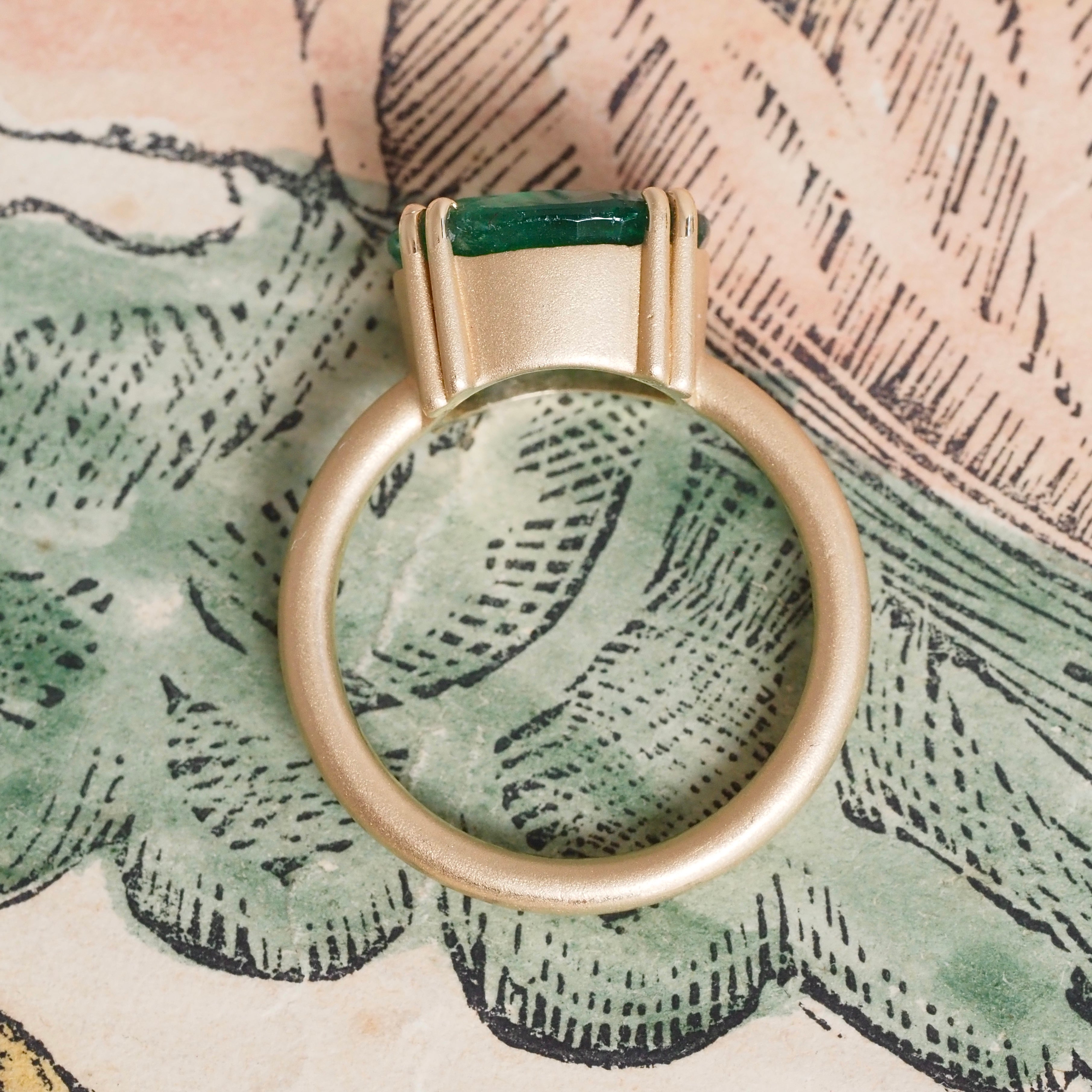 Oval Emerald 14k Gold Ring