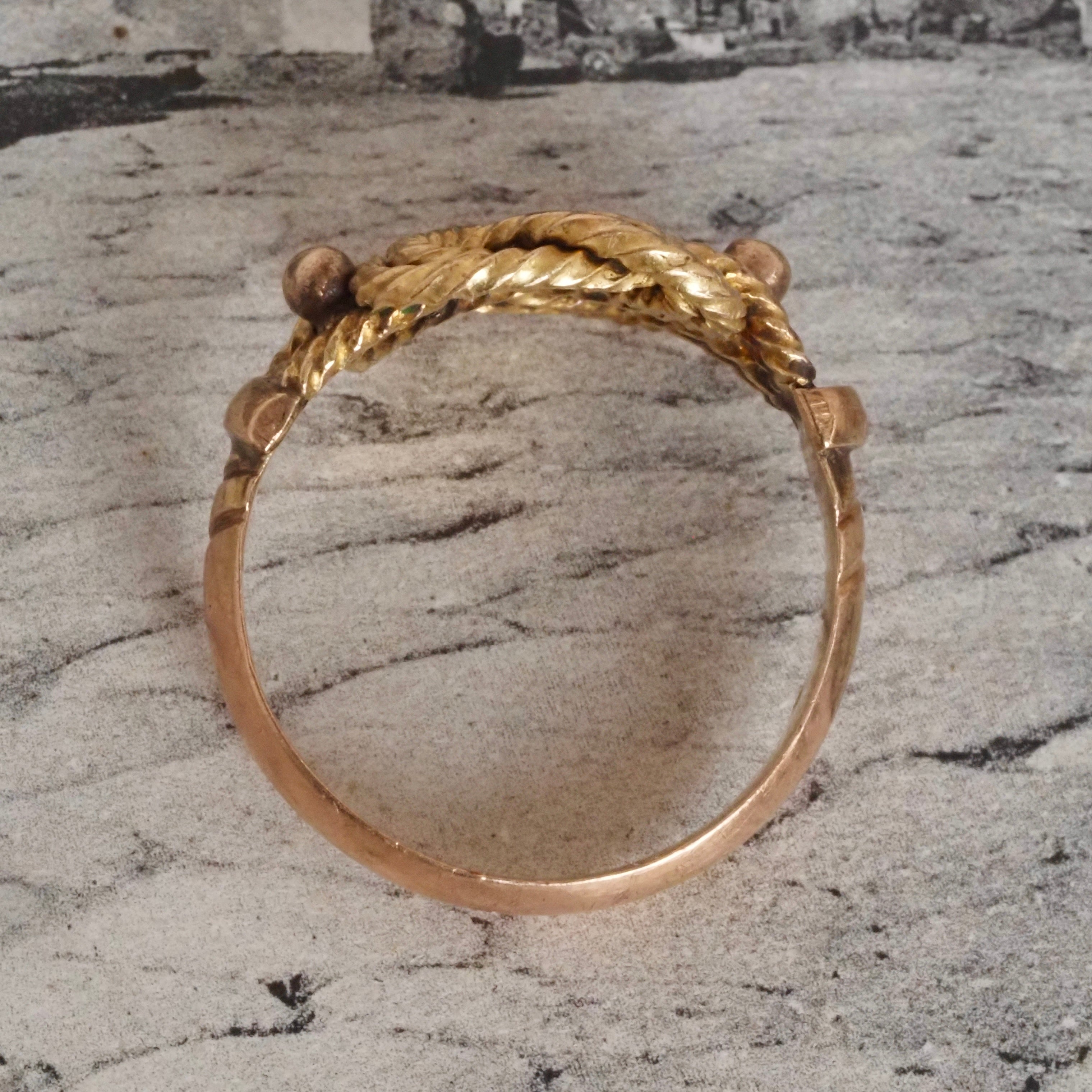 Vintage Rope 14k Gold Knot Ring