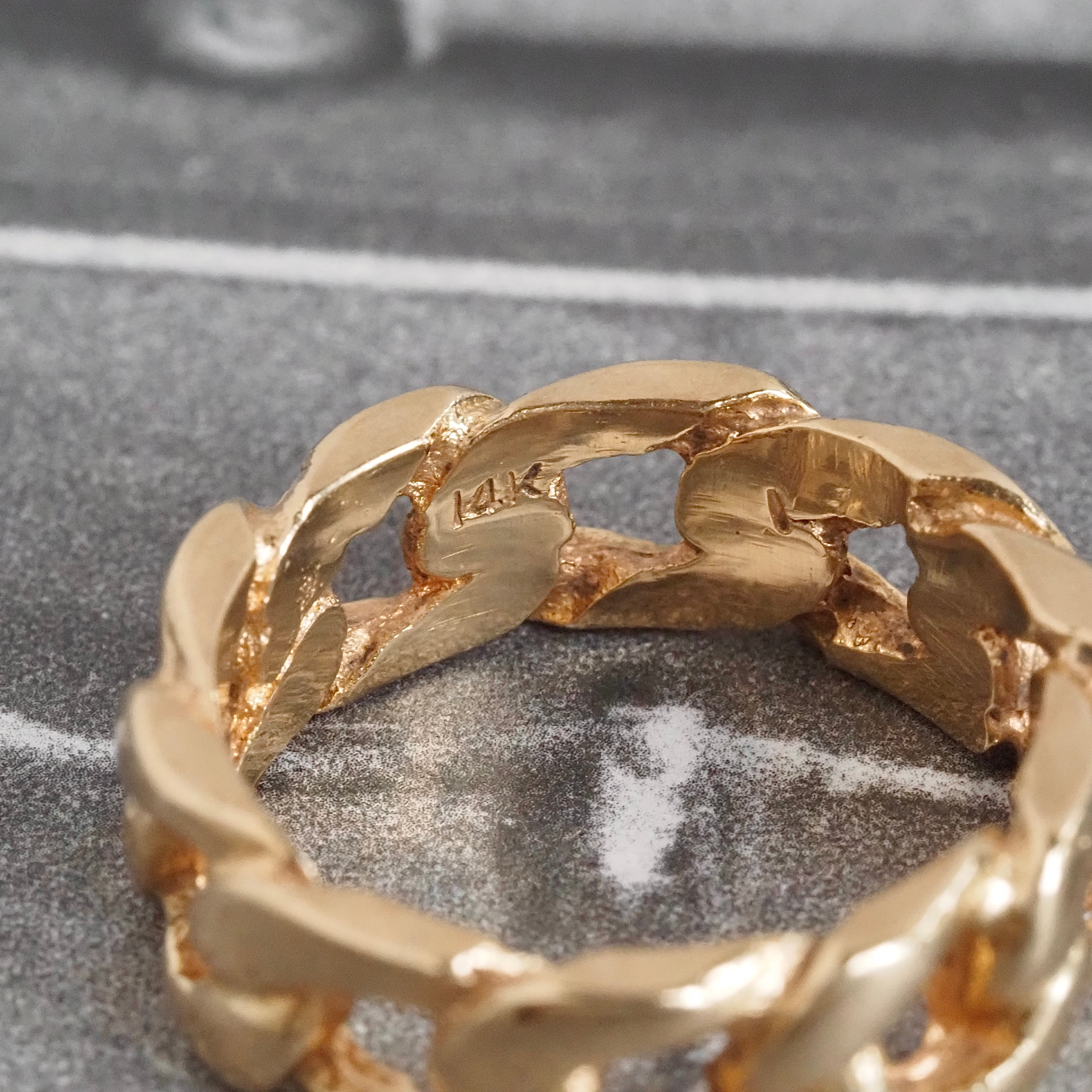 Vintage Curb Link 14k Gold Ring
